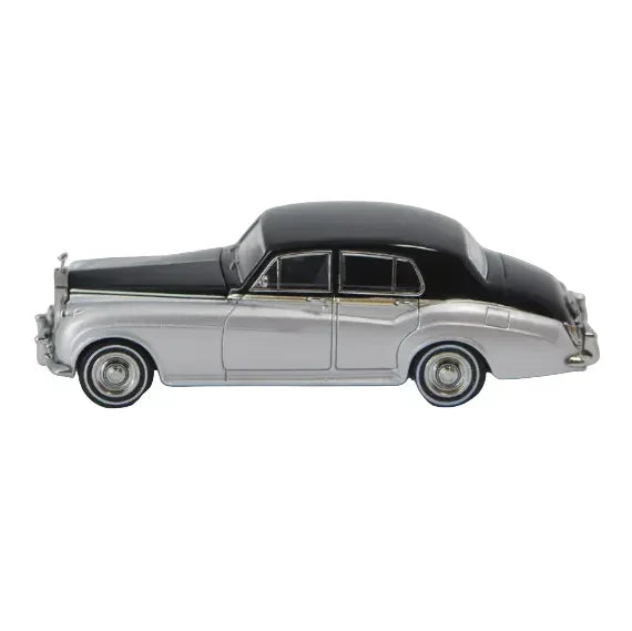 Premium scale diecast model car – Rolls Royce Silver Cloud 1955, 1:64 Scale (Silver & black) Collectible