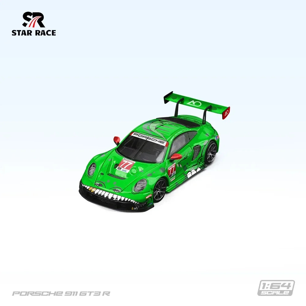 Premium scale diecast model car – Porsche Rexy 911 GT3 R, Black Dragon #77 AO Racing Collectible