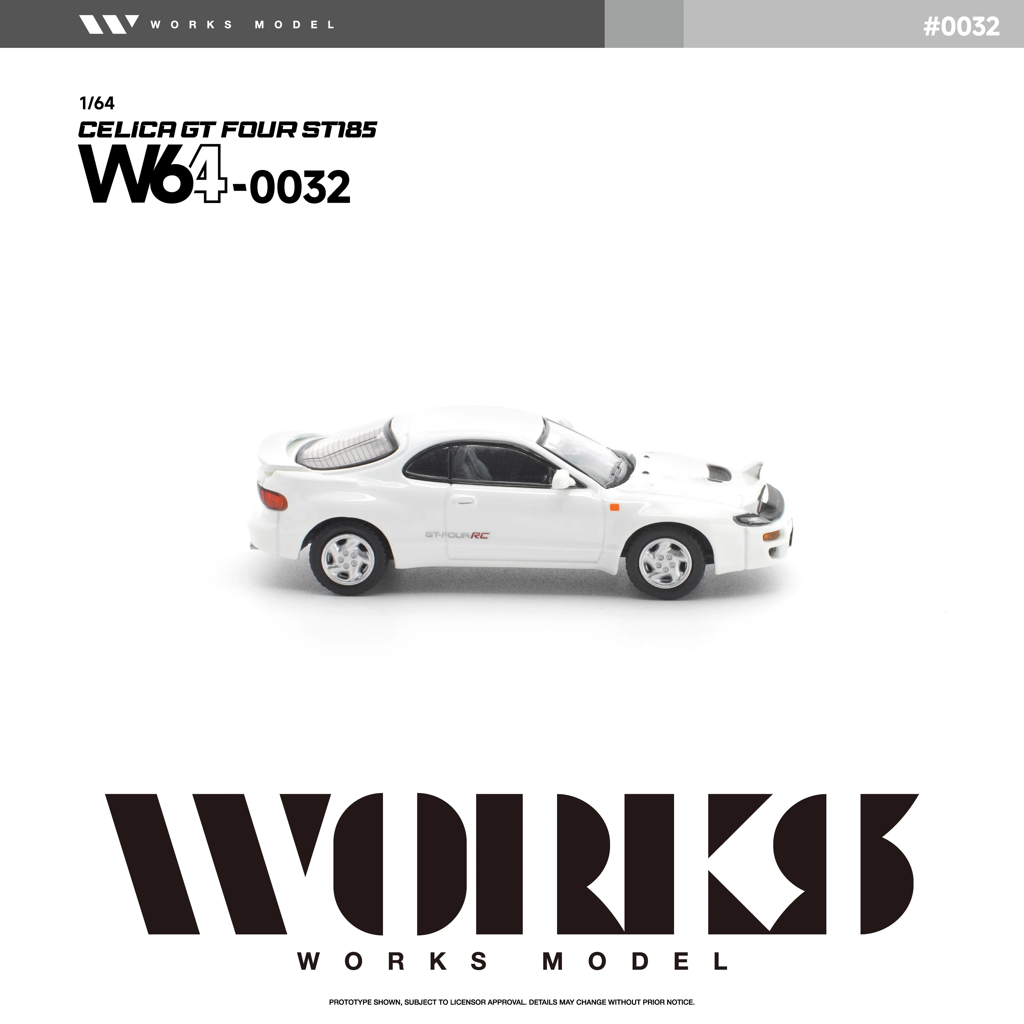 Premium scale diecast model car – *PRE-ORDER* Toyota Celica GT Four ST-185 WRC, 1:64 Scale (White) Collectible