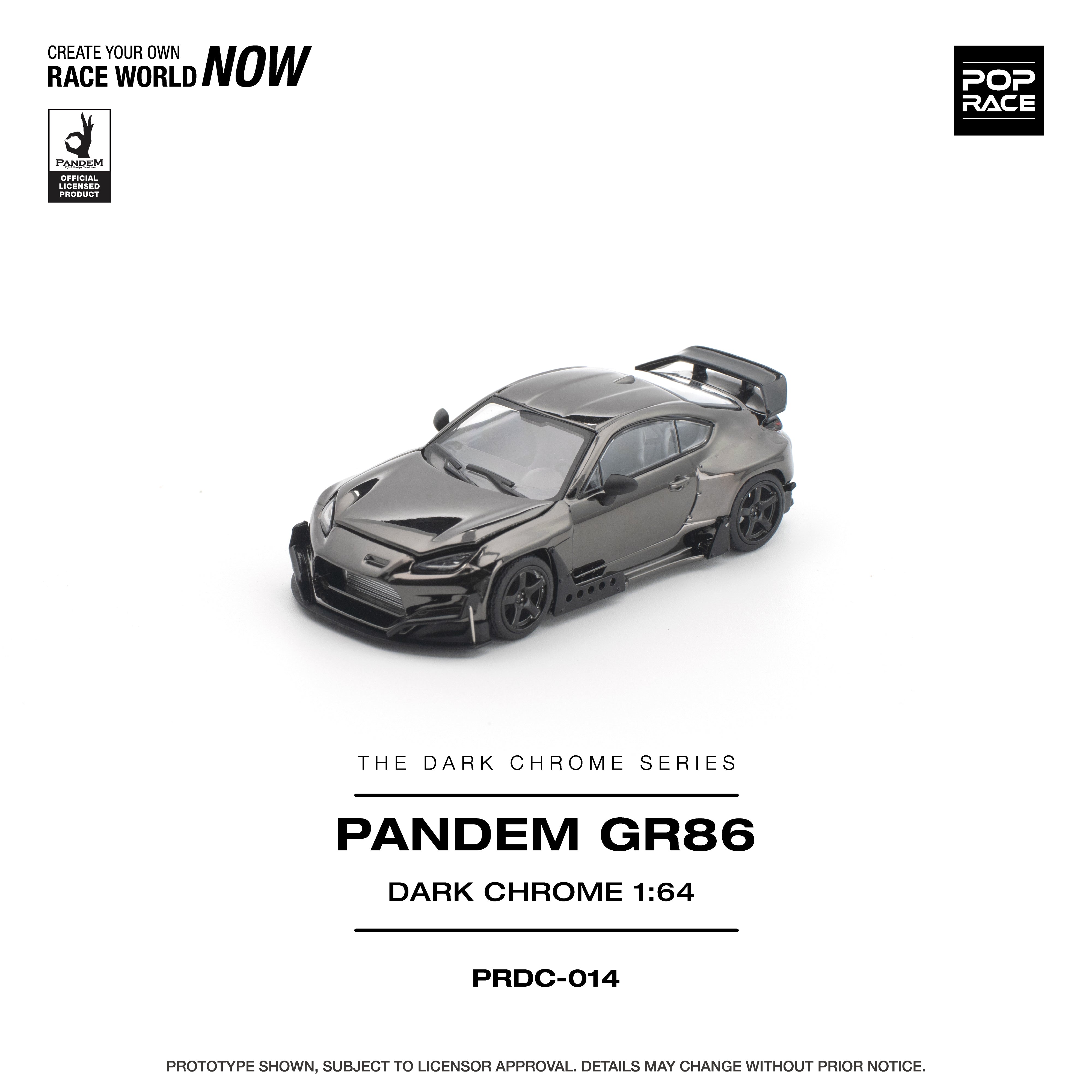 *PRE-ORDER* Pandem GR 86 Dark Chrome, 1:64 Scale