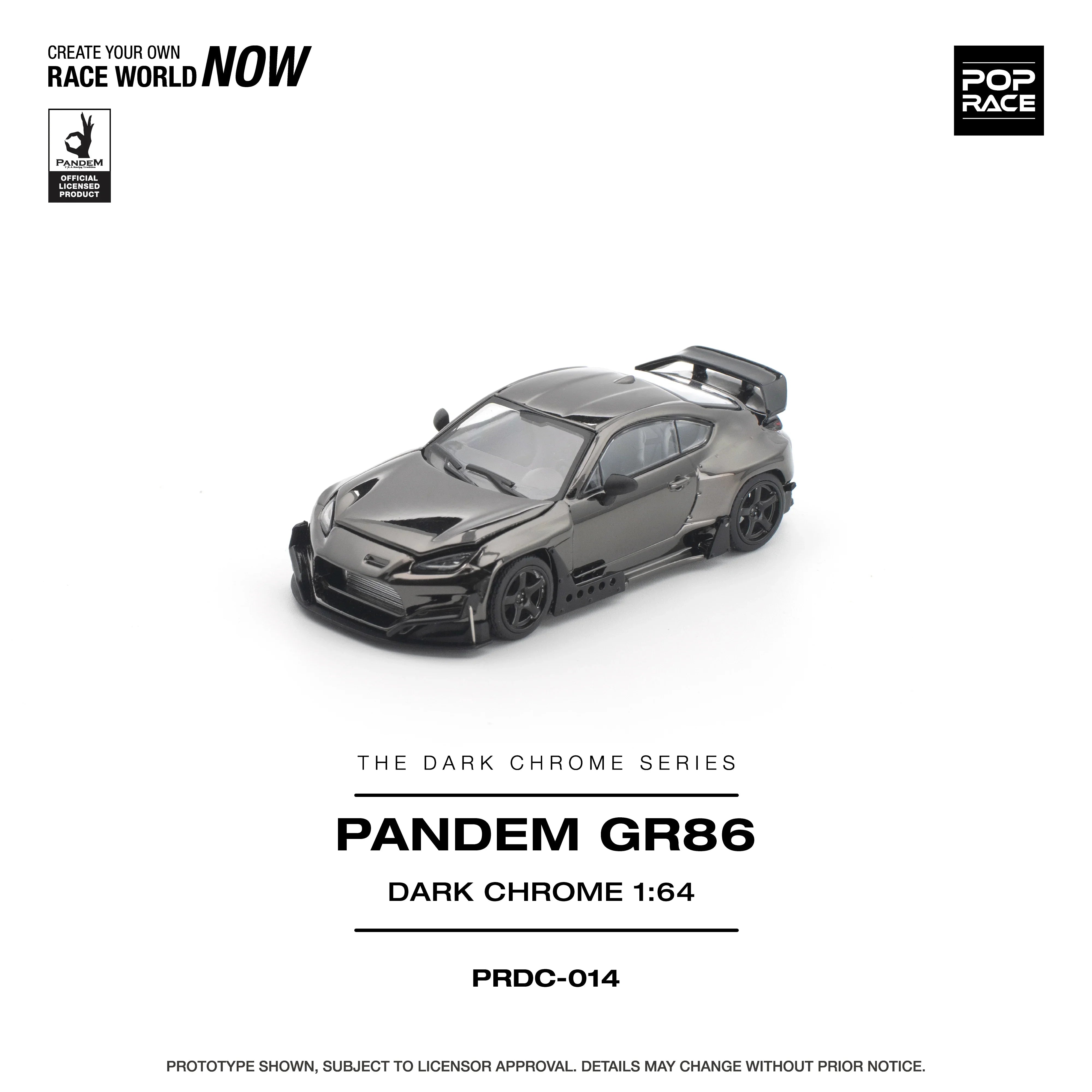 *PRE-ORDER* Pandem GR 86 Dark Chrome, 1:64 Scale