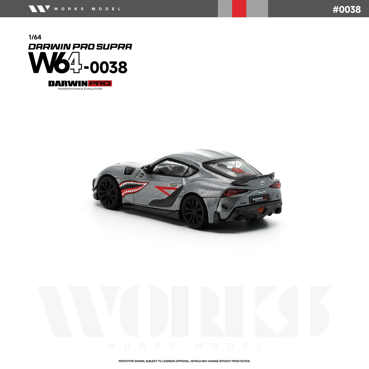 Premium scale diecast model car – *PRE-ORDER* Darwin Pro Supra, 1:64 Scale (Carbon Grey) Collectible