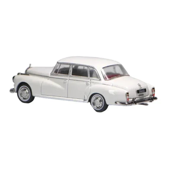 Premium scale diecast model car – Mercedes-Benz 300D 1959, 1:64 Scale (White) Collectible