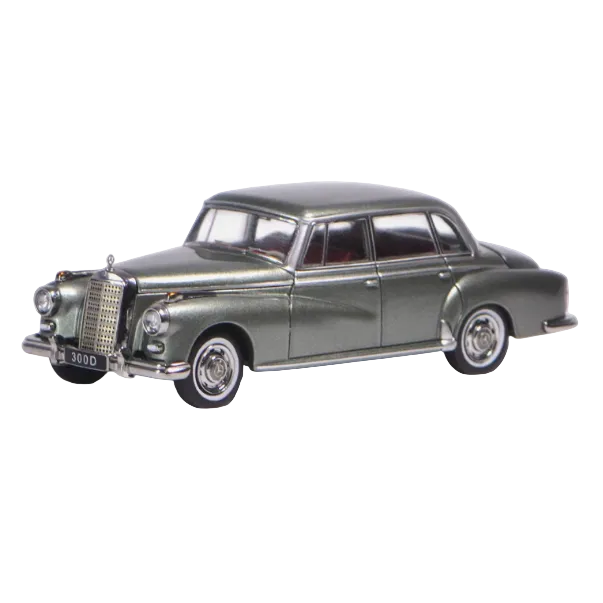 Premium scale diecast model car – Mercedes-Benz 300D 1959, 1:64 Scale (Sage Green) Collectible