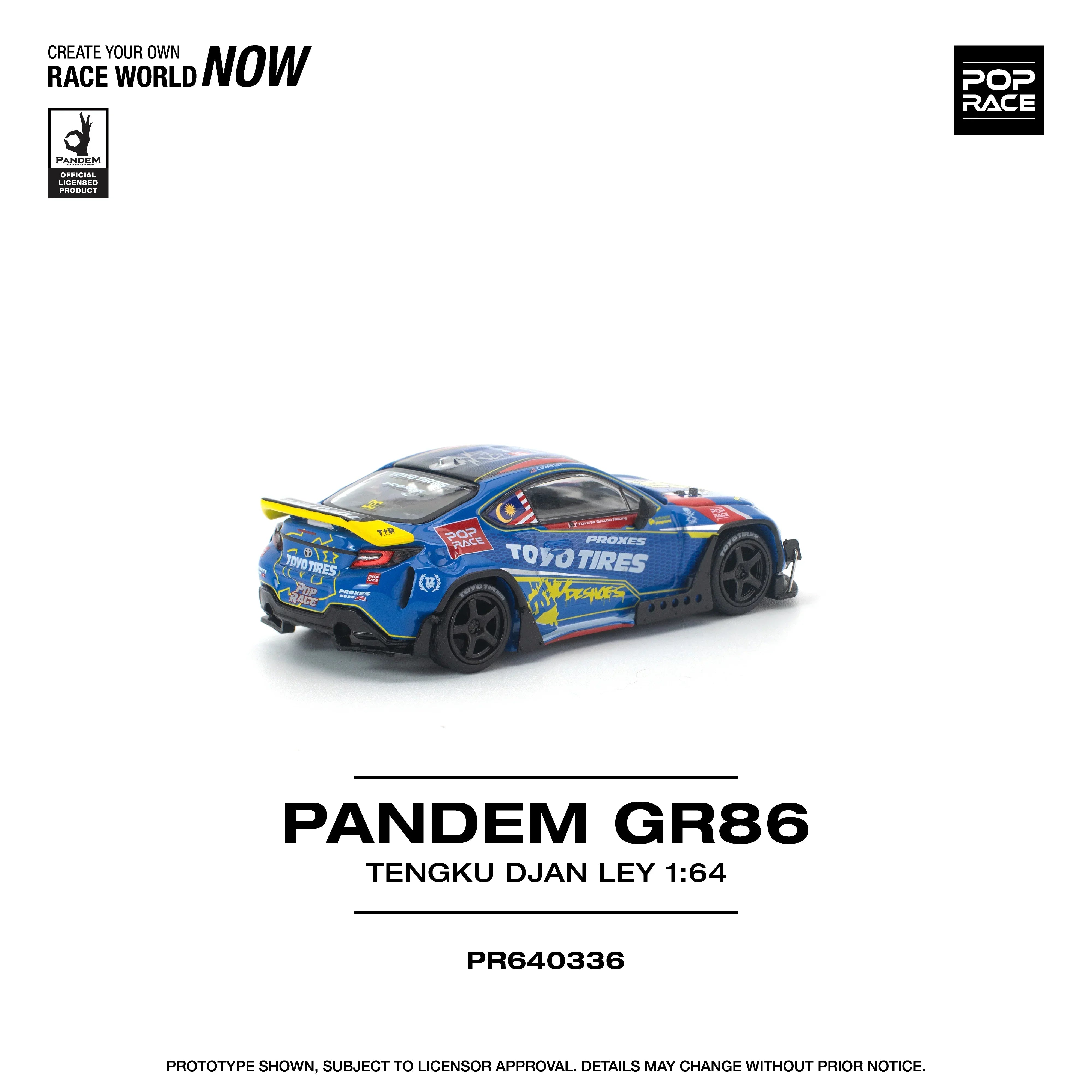 Premium scale diecast model car – *PRE-ORDER* Pandem GR 86 Tengku Djan Ley, 1:64 Scale Collectible
