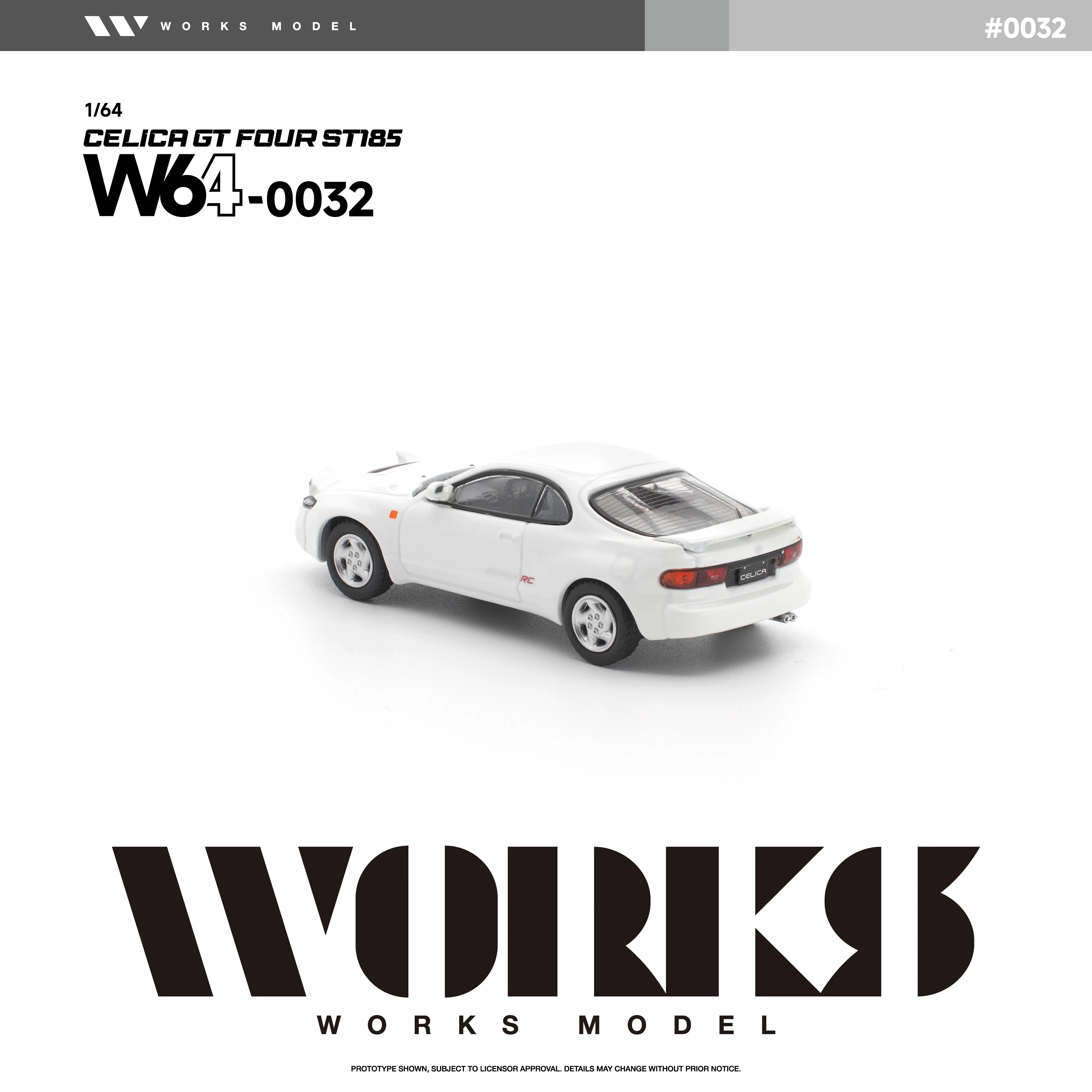 Premium scale diecast model car – *PRE-ORDER* Toyota Celica GT Four ST-185 WRC, 1:64 Scale (White) Collectible
