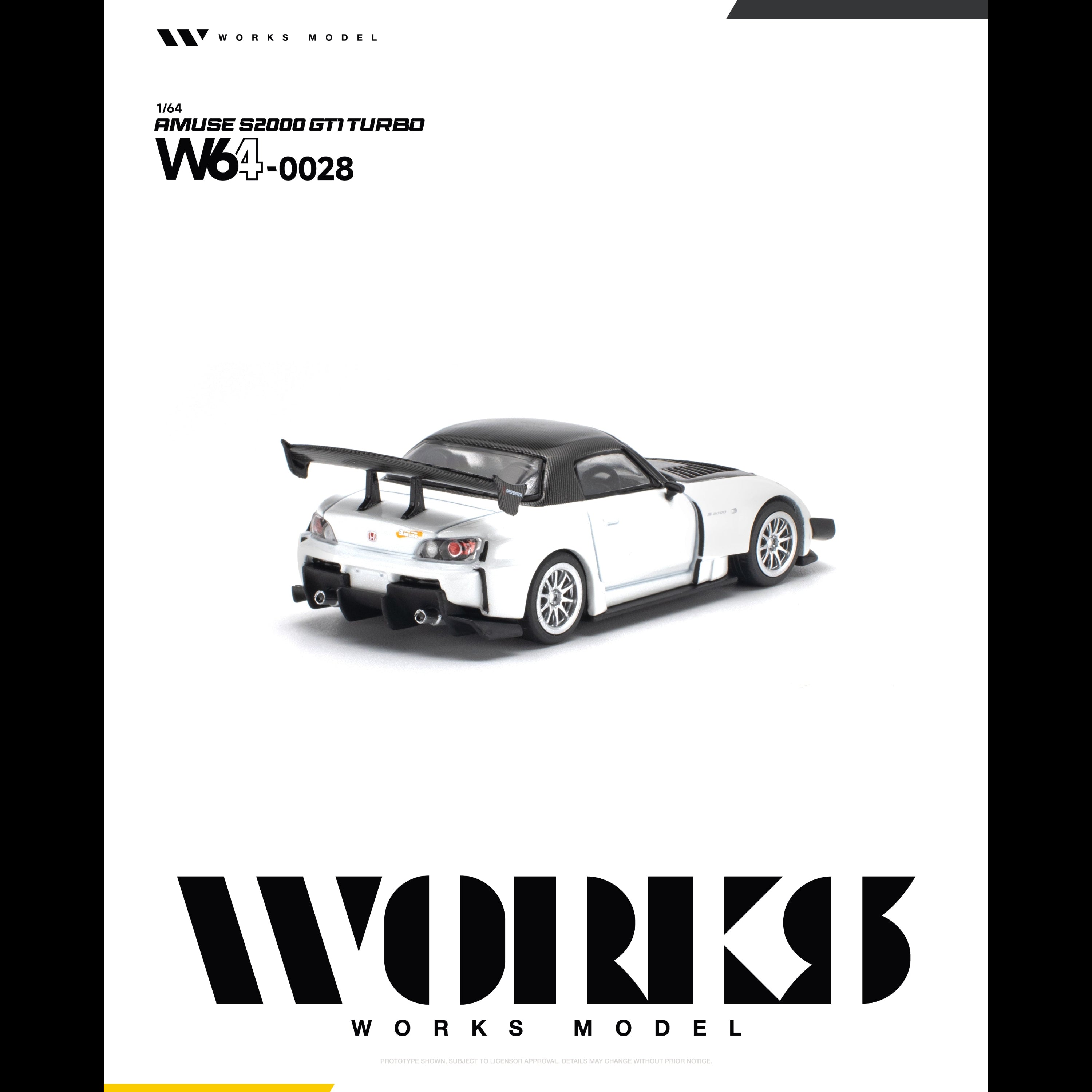 *PRE-ORDER* AMUSE S2000 GT1 TURBO, 1:64 Scale (WHITE)
