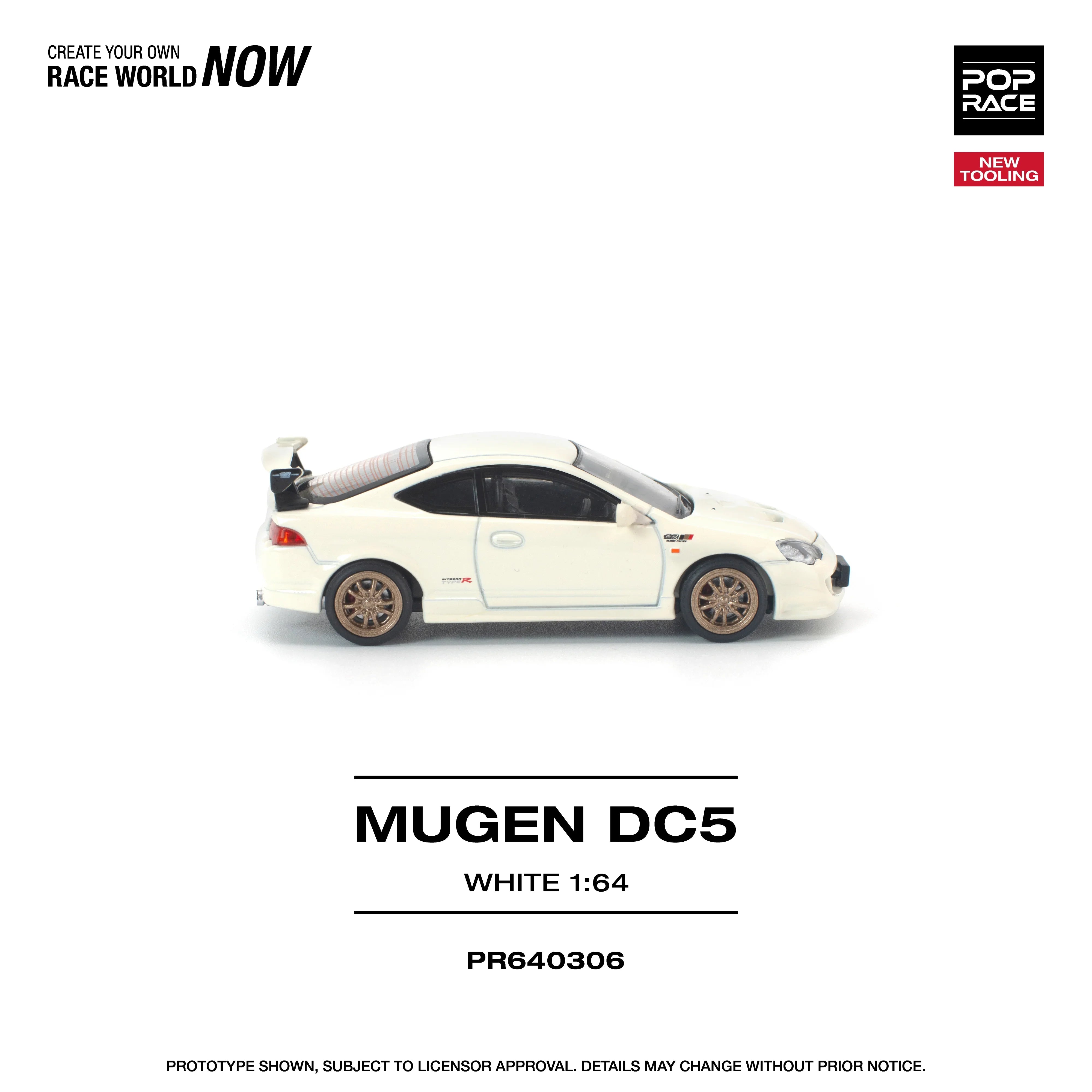 Premium scale diecast model car – *PRE-ORDER* Honda DC5 Mugen New Tooling, 1:64 Scale (White) Collectible