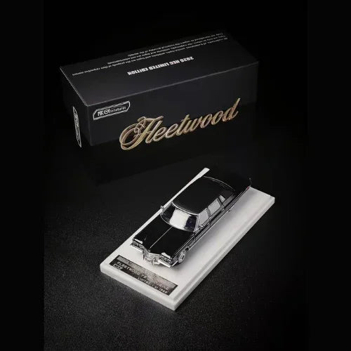Premium scale diecast model car – *HEC 2026* Cadillac Fleetwood 75, 1:64 Scale (Black) Collectible