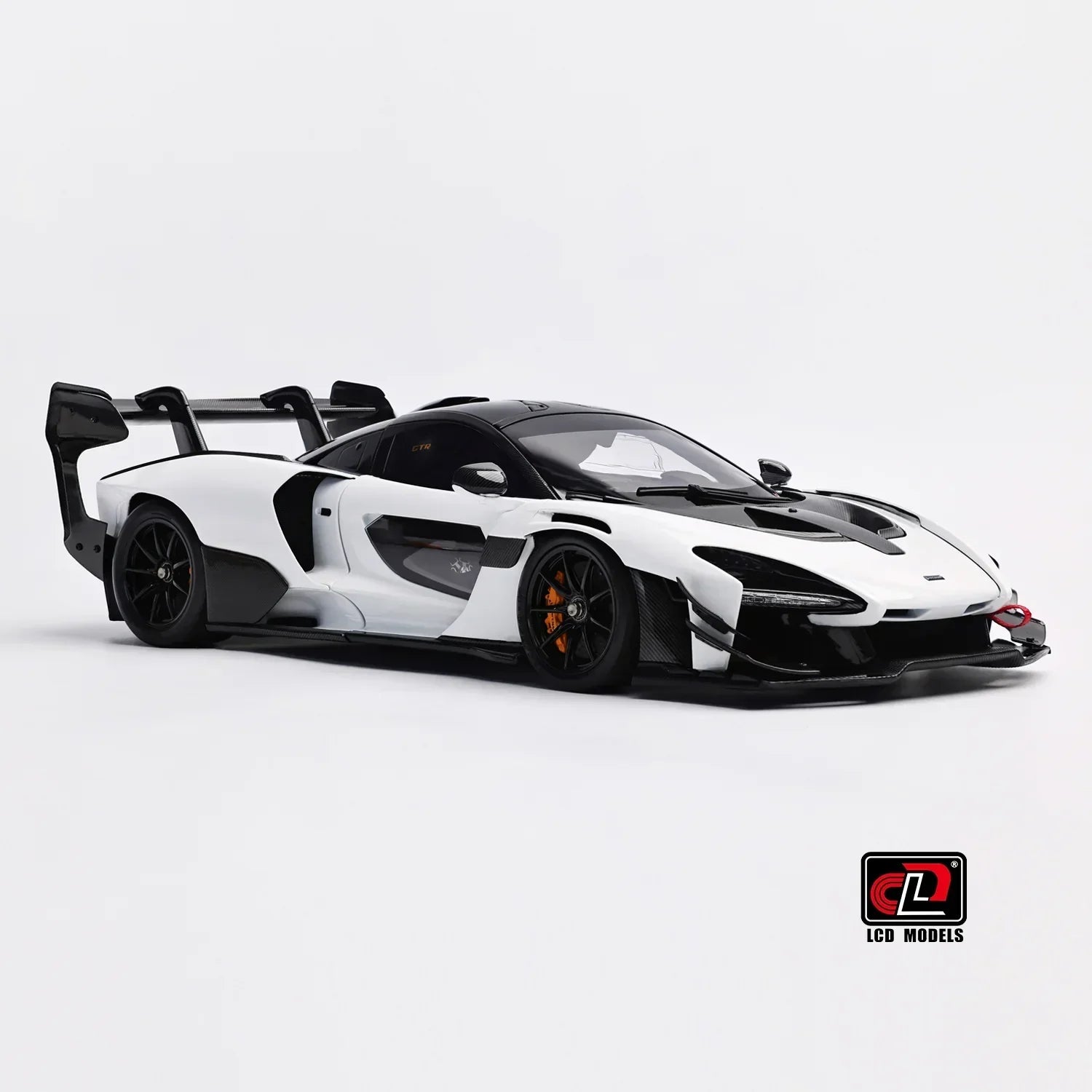 Premium scale diecast model car – McLaren Senna GTR, 1:18 Scale (White) Collectible