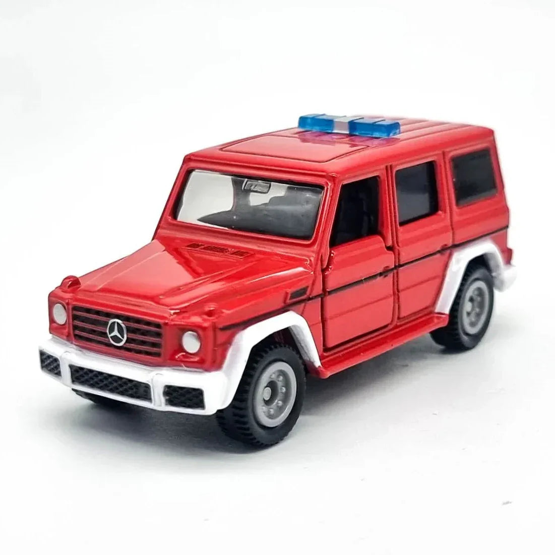Premium scale diecast model car – Tomica No.63 Mercedes-Benz G-Class Fire Command Vehicle, 1:62 Scale (Red) Collectible