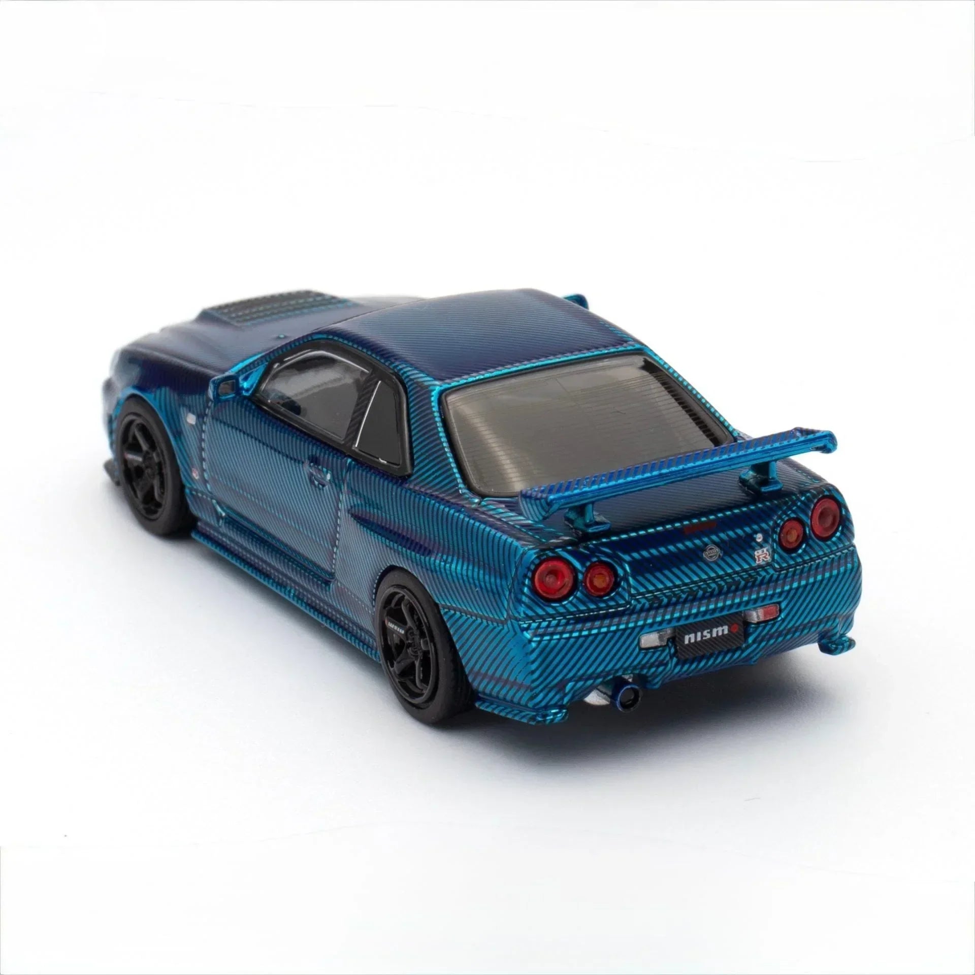 Premium scale diecast model car – *PRE-ORDER* Skyline GT-R R34 CLDC Magazine Edition,1:64 Scale (Chrome Blue) Collectible