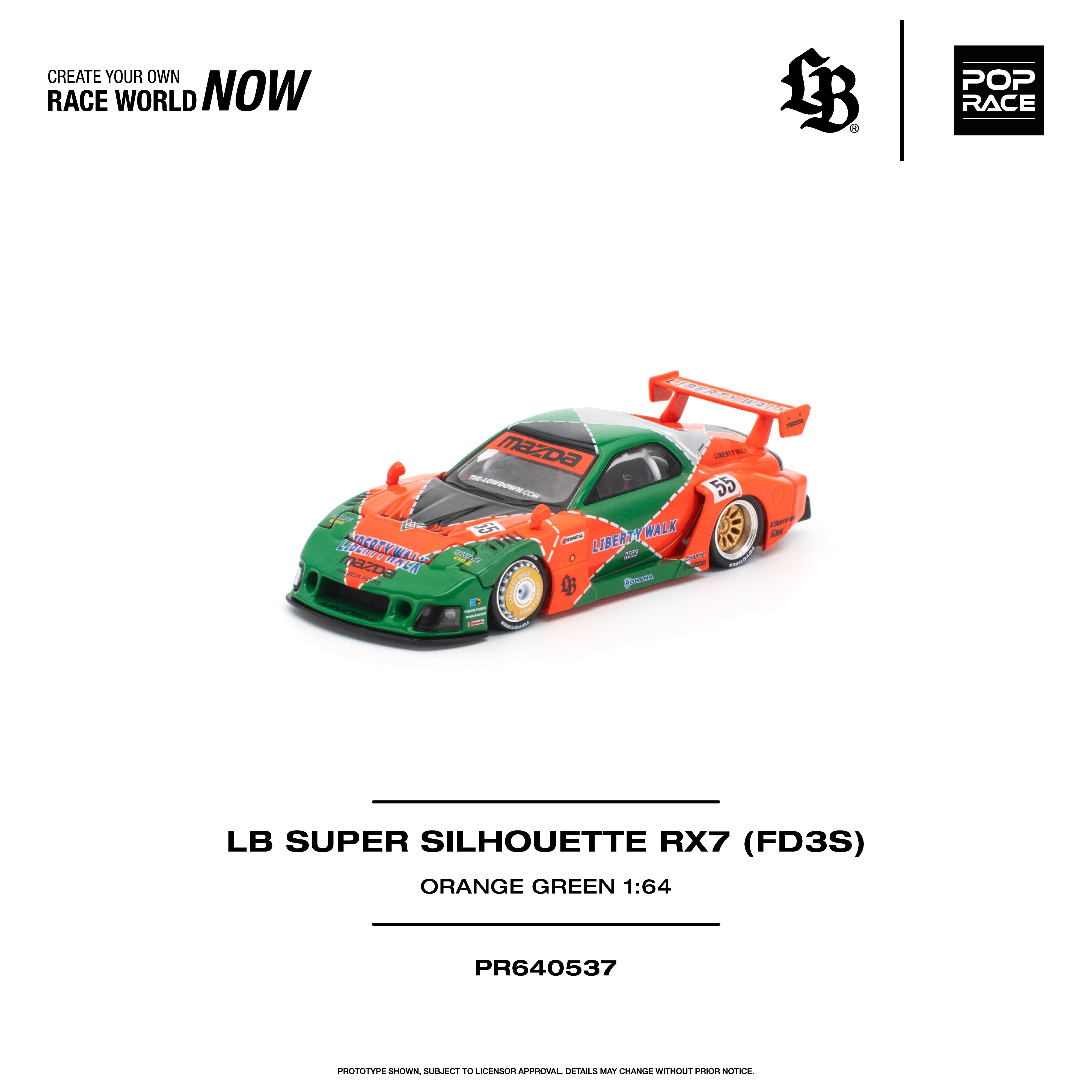 *PRE-ORDER* LB SUPER SILHOUETTE RX7 (FD3S), 1:64 Scale