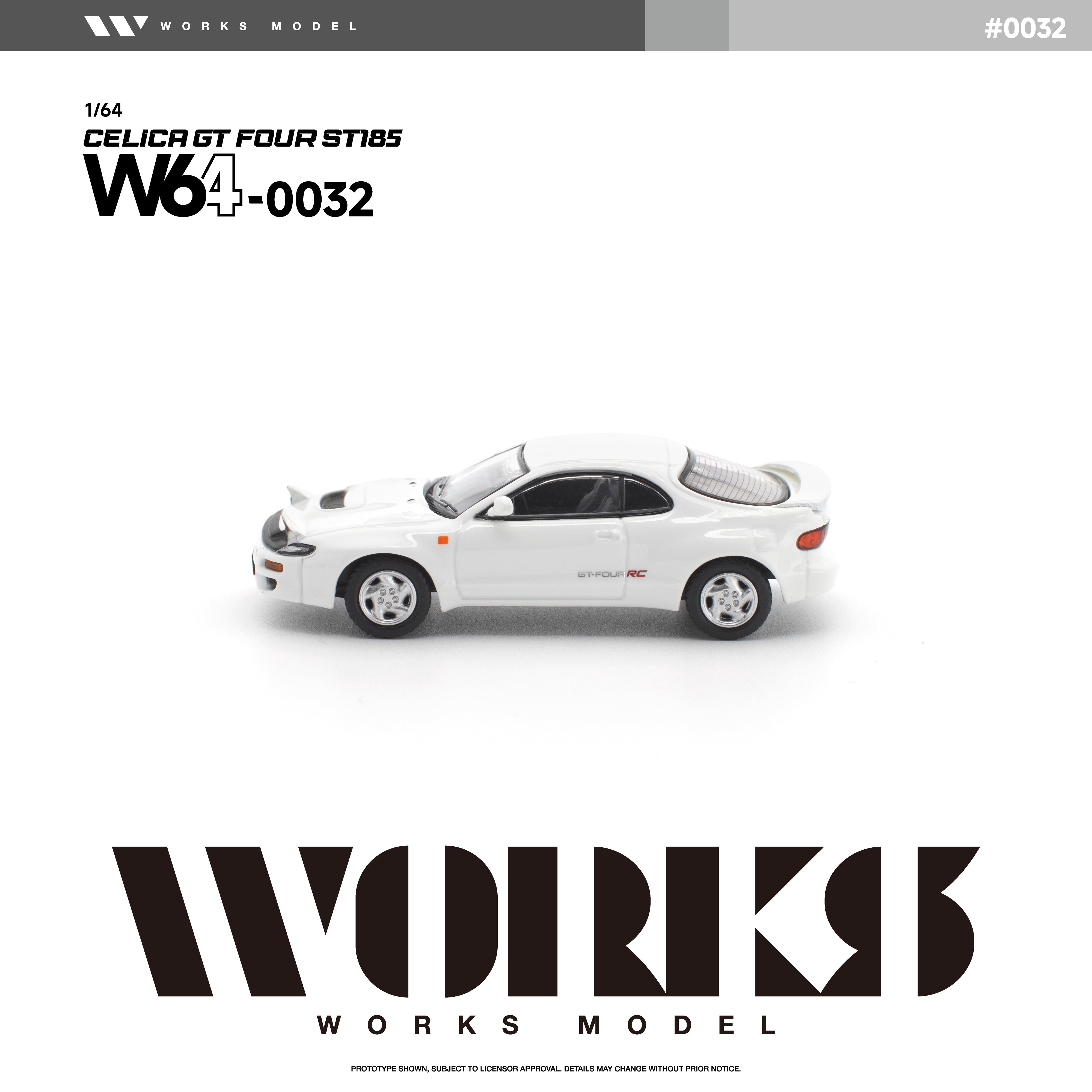 *PRE-ORDER* Toyota Celica GT Four ST-185 WRC, 1:64 Scale (White)