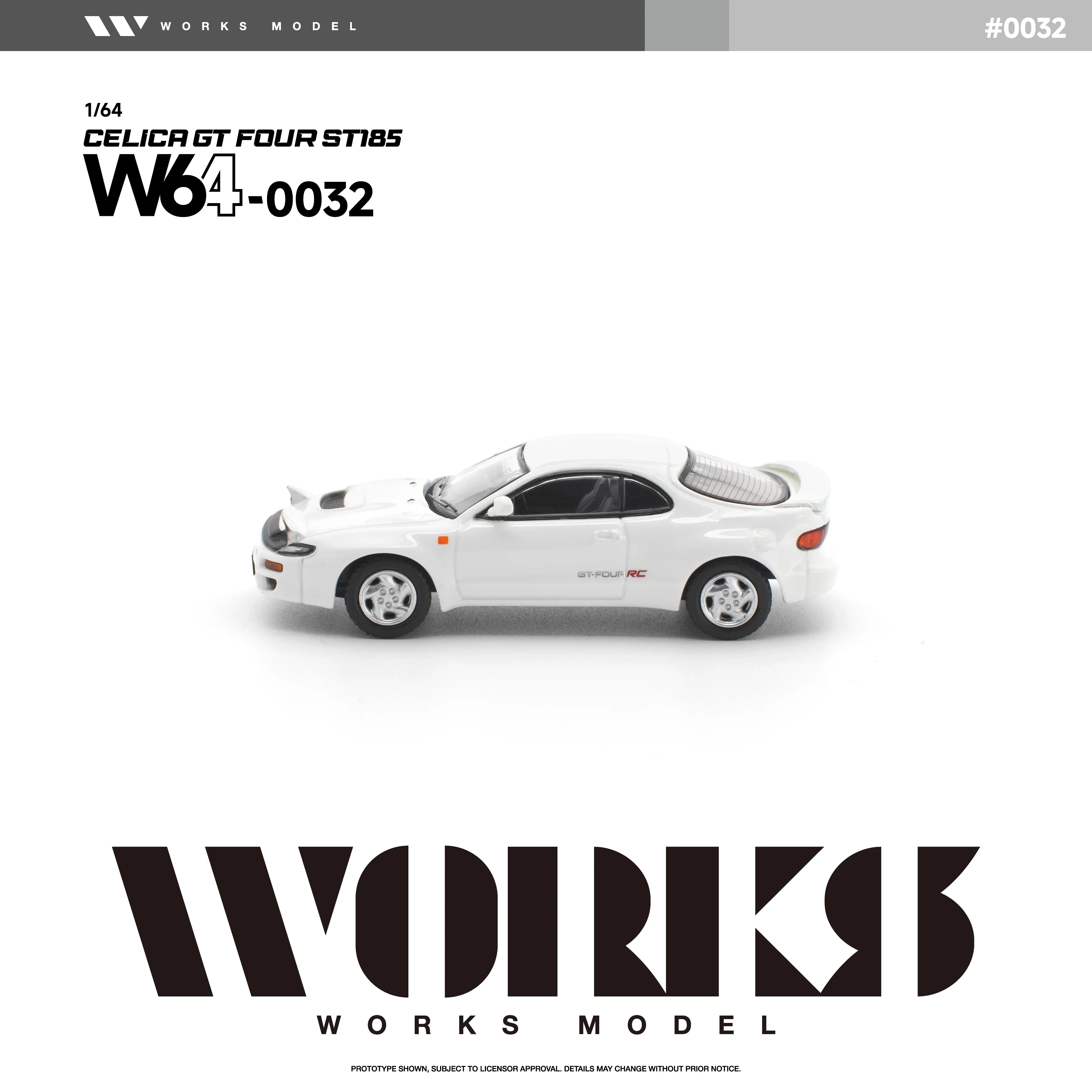 Premium scale diecast model car – *PRE-ORDER* Toyota Celica GT Four ST-185 WRC, 1:64 Scale (White) Collectible