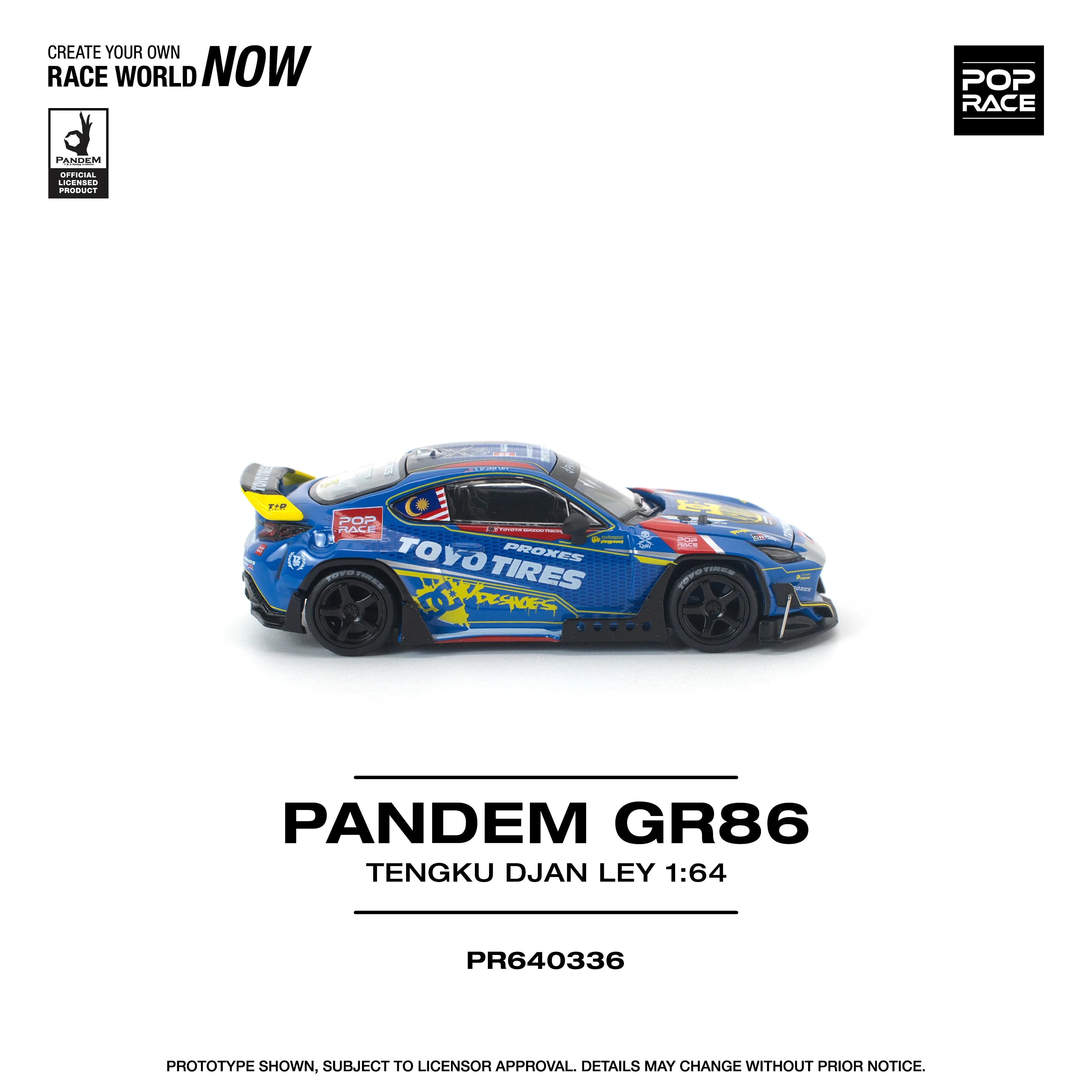 Premium scale diecast model car – *PRE-ORDER* Pandem GR 86 Tengku Djan Ley, 1:64 Scale Collectible