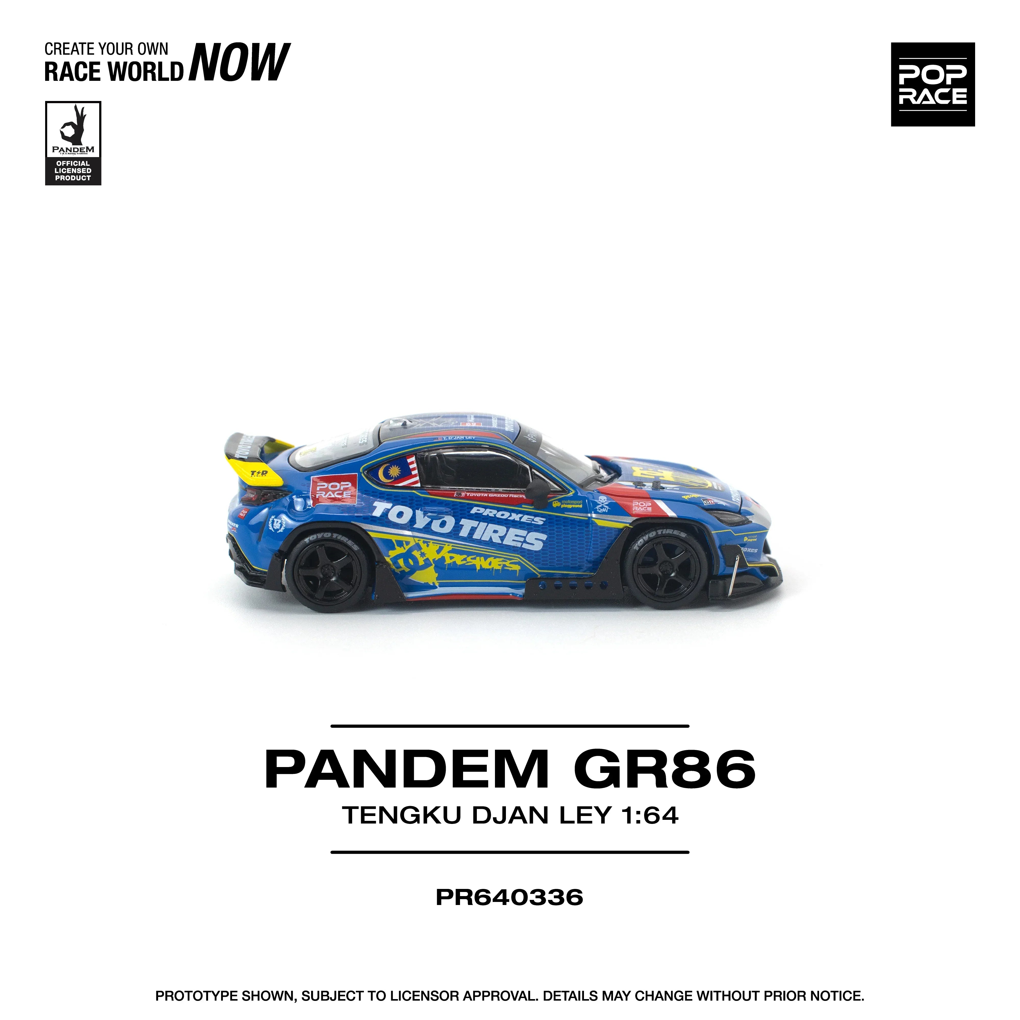 Premium scale diecast model car – *PRE-ORDER* Pandem GR 86 Tengku Djan Ley, 1:64 Scale Collectible