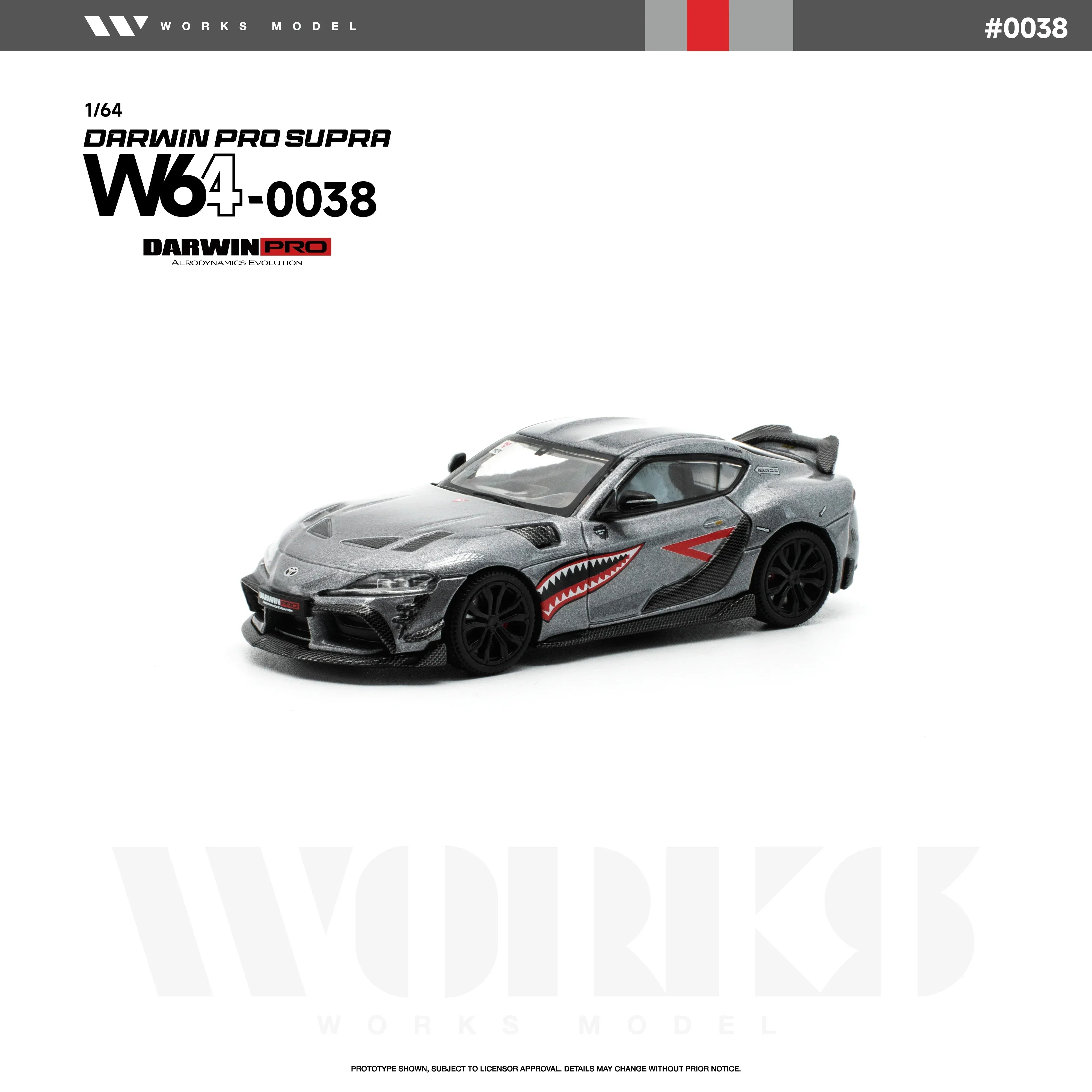 Premium scale diecast model car – *PRE-ORDER* Darwin Pro Supra, 1:64 Scale (Carbon Grey) Collectible