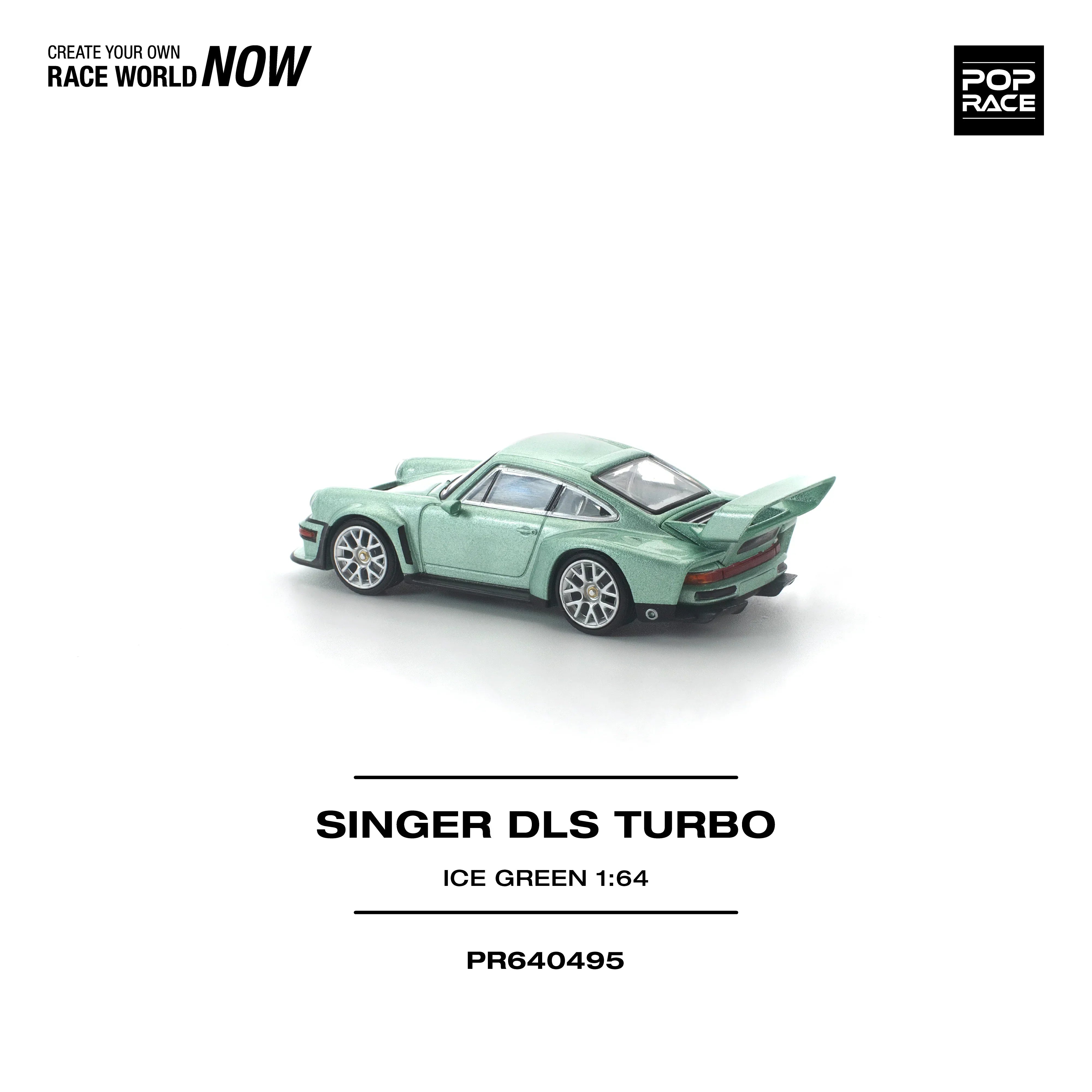 Premium scale diecast model car – *PRE-ORDER* Singer DLS Turbo, 1:64 Scale (Ice Green) Collectible