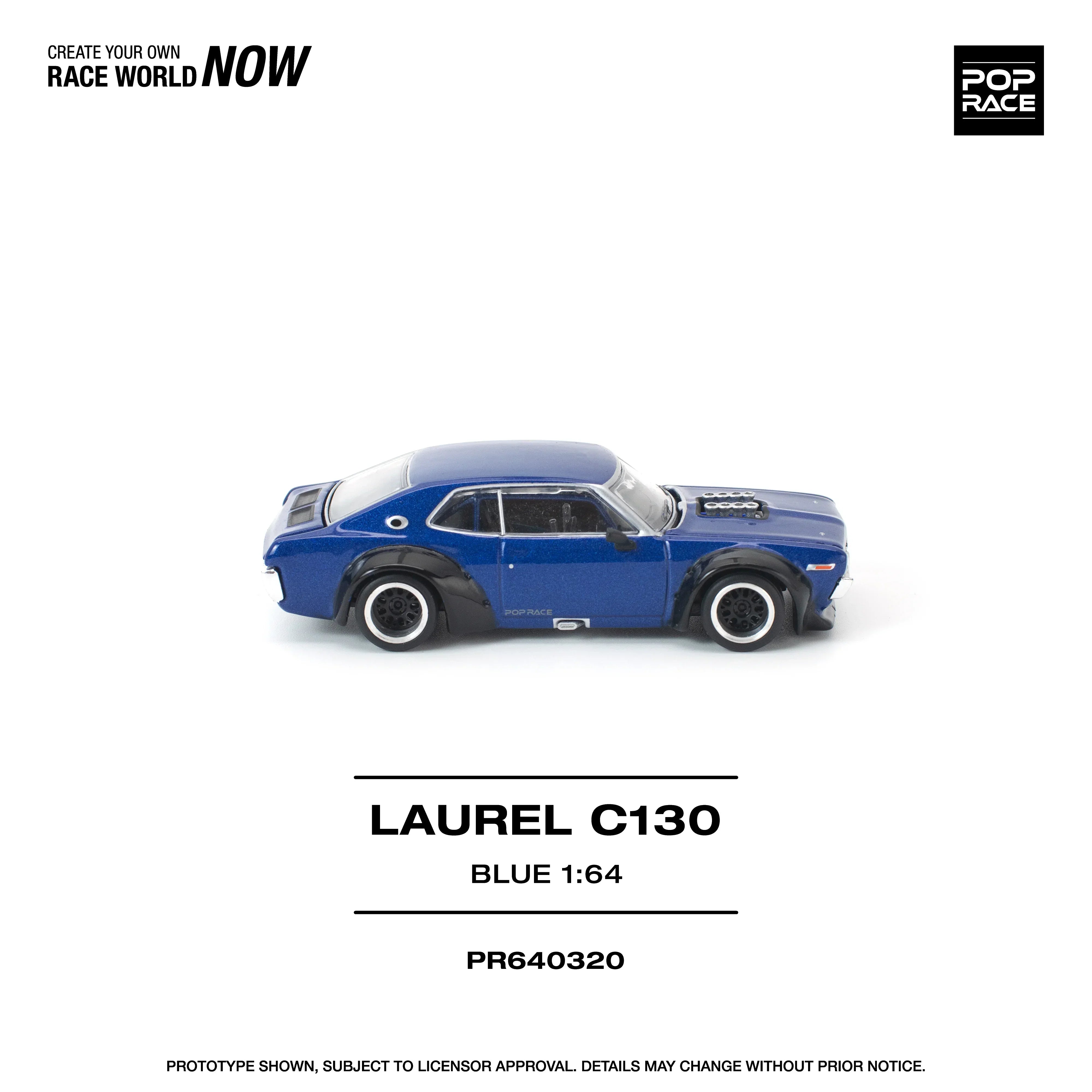 Premium scale diecast model car – *PRE-ORDER* Laurel C 130, 1:64 Scale (Blue) Collectible