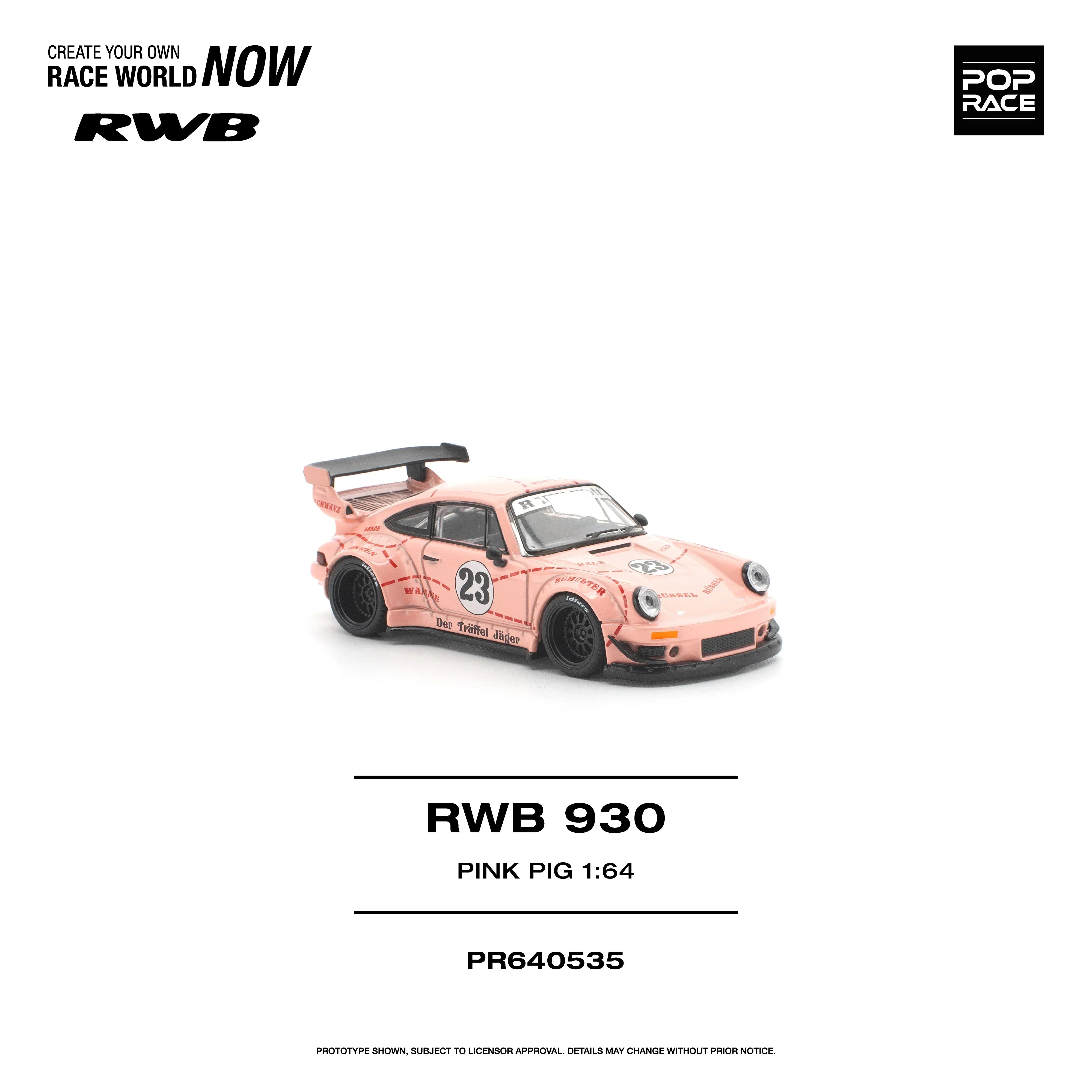 Premium scale diecast model car – *PRE-ORDER* RWB 930 "PINK PIG", 1:64 Scale Collectible