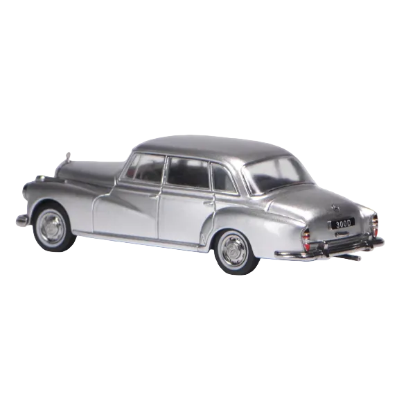 Premium scale diecast model car – Mercedes-Benz 300D 1959, 1:64 Scale (Silver) Collectible