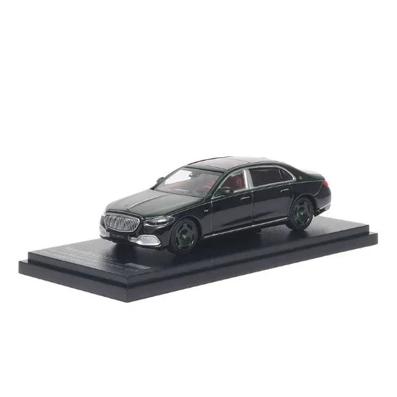 Premium scale diecast model car – Mercedes-Benz Maybach S 680 V12 Edition - 2025, 1:64 Scale (Olive Metallic / Obsidian Black) Collectible