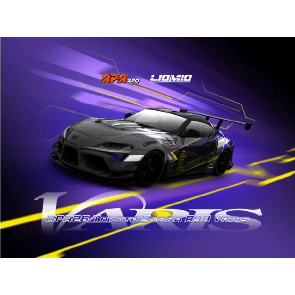 *APAXPO 2026* Toyota Supra A90 Varis Black/Silver Livery, 1:64 Scale