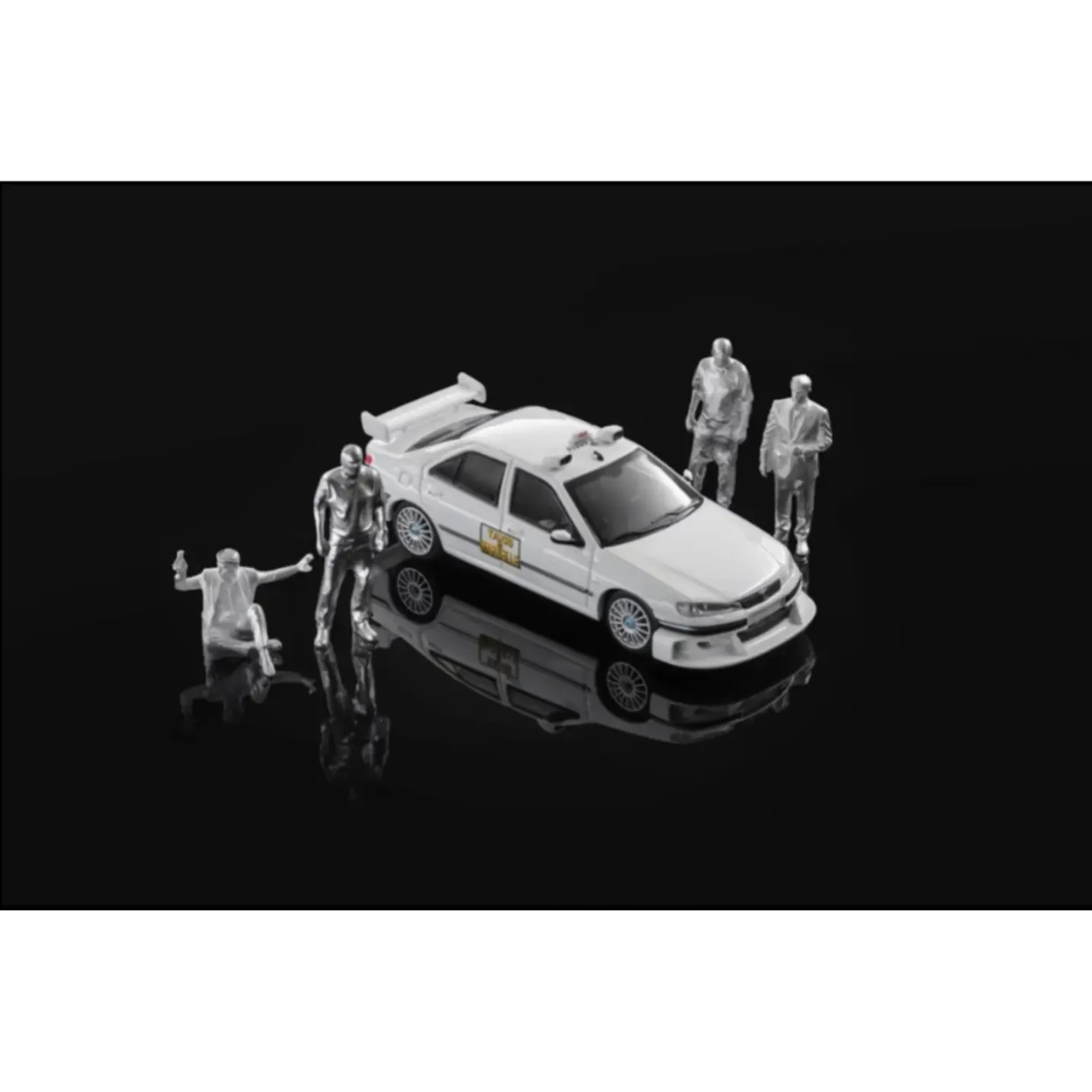 *APAXPO 2026* Peugeot 406 Taxi White Taxi Livery (Limited to 1288units), 1:64 Scale
