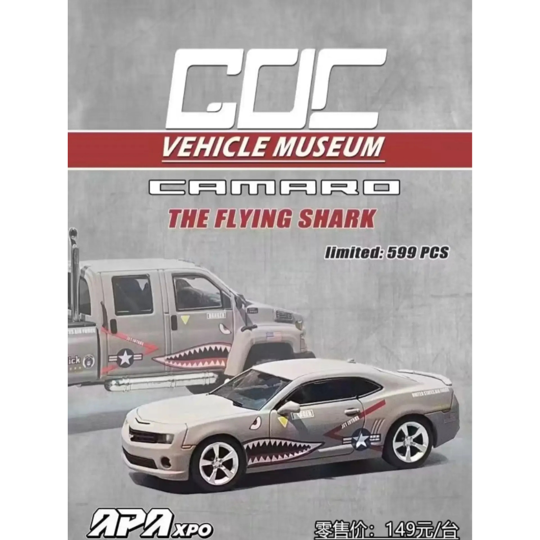 *APAXPO 2026* Chevrolet Camaro Flying Shark Livery (Limited to 599units), 1:64 Scale