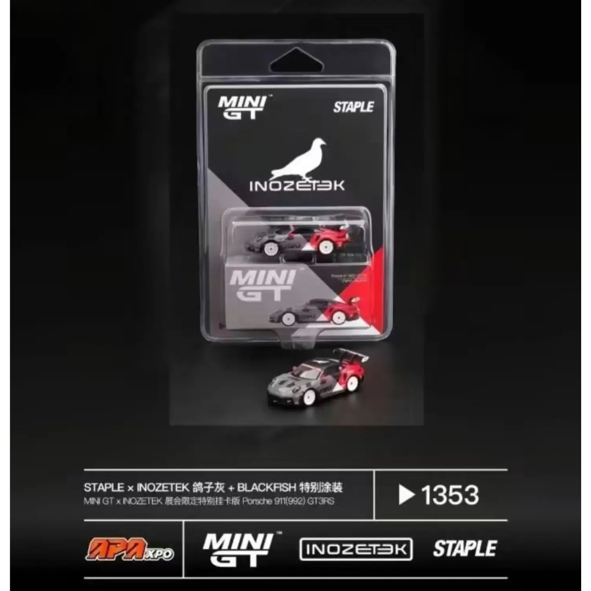 *APAXPO 2026* Porsche 911 GT3 RS Staple Inozetek livery (Limited to 3000units), 1:64 Scale