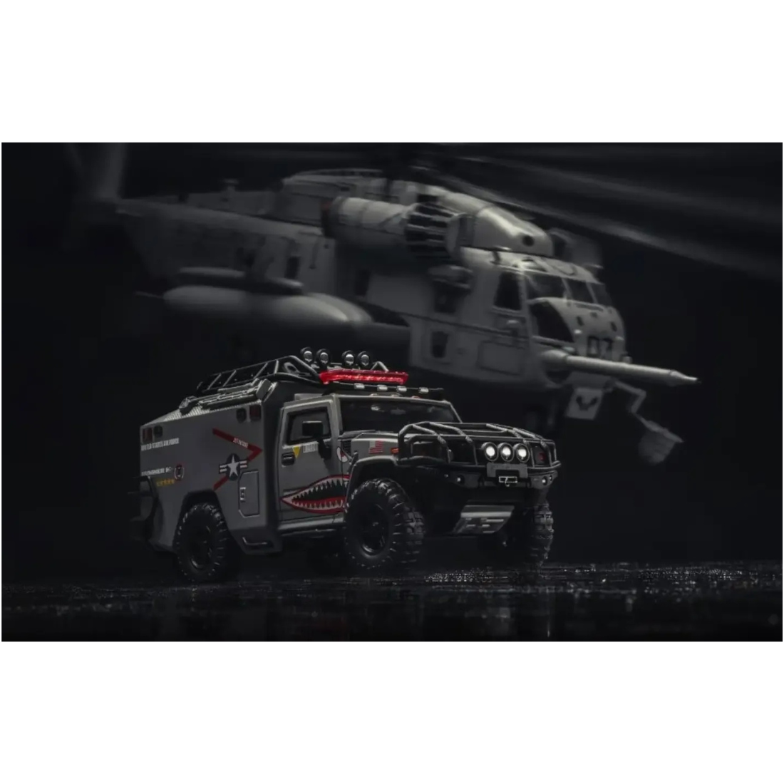 *APAXPO 2026* Hummer H2 Ambulance Air Force Grey Shark Livery (Limited to 800units), 1:64 Scale