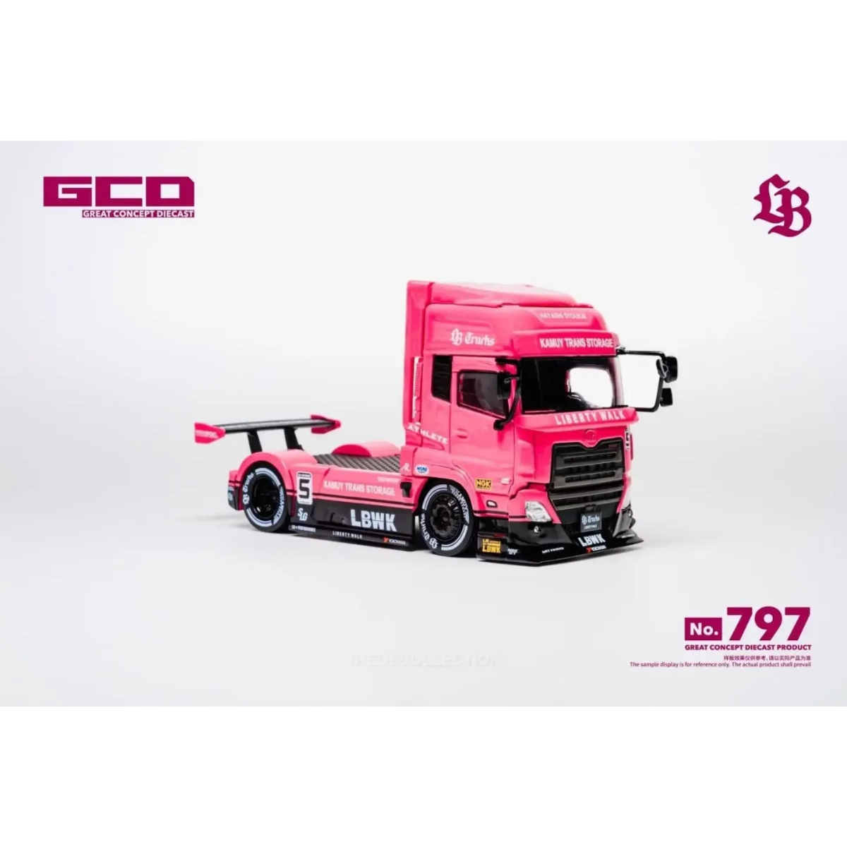 *APAXPO 2026* LB-Trucks UD QUON Head Liberty Walk Pink/Black Livery (Limited to 3700units), 1:64 Scale