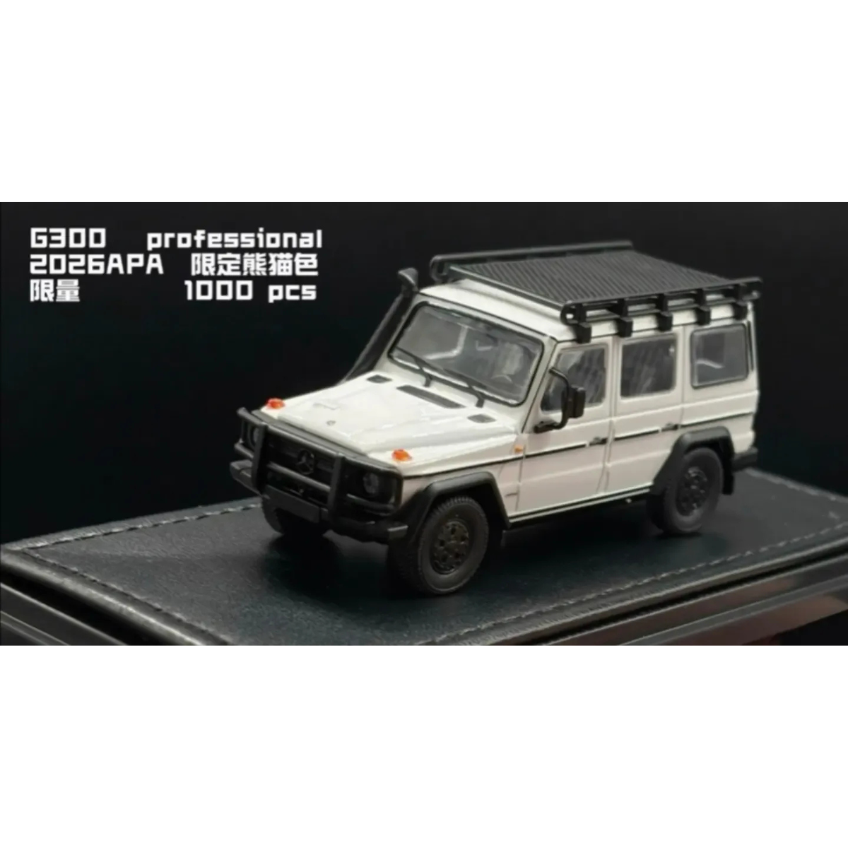 *APAXPO 2026* Mercedes Benz G300 Profissional Black/White Panda (Chance of Chase Car) Limited to 1000units, 1:64 Scale
