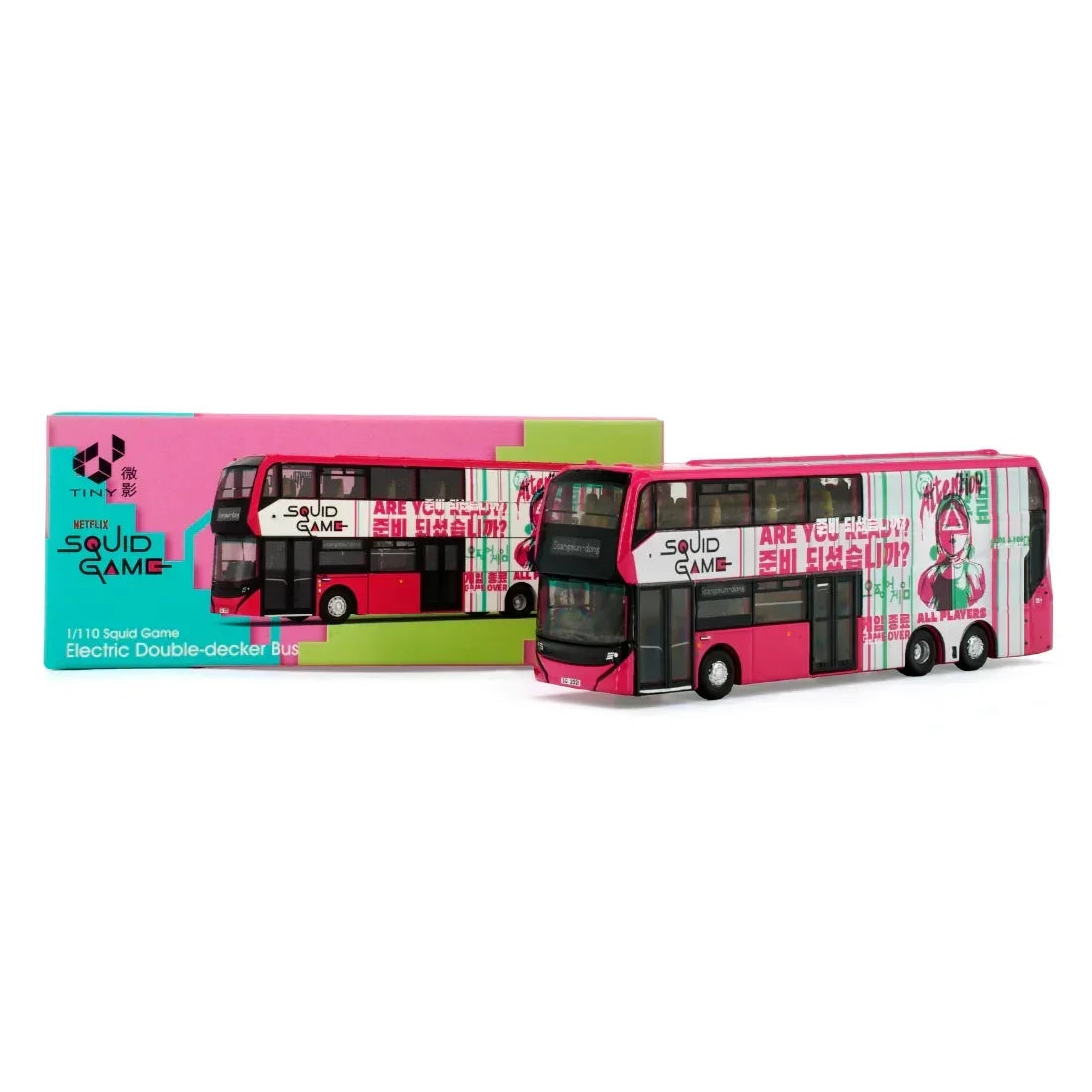 Premium scale diecast model car – Enviro500EV Electric Bus (Squid Game S2), 1:110 Scale Collectible