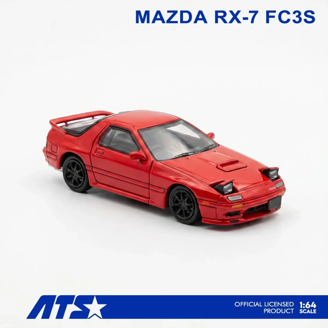 Premium scale diecast model car – *PRE-ORDER* MAZDA RX-7 FC3S, 1:64 Scale (Red) Collectible