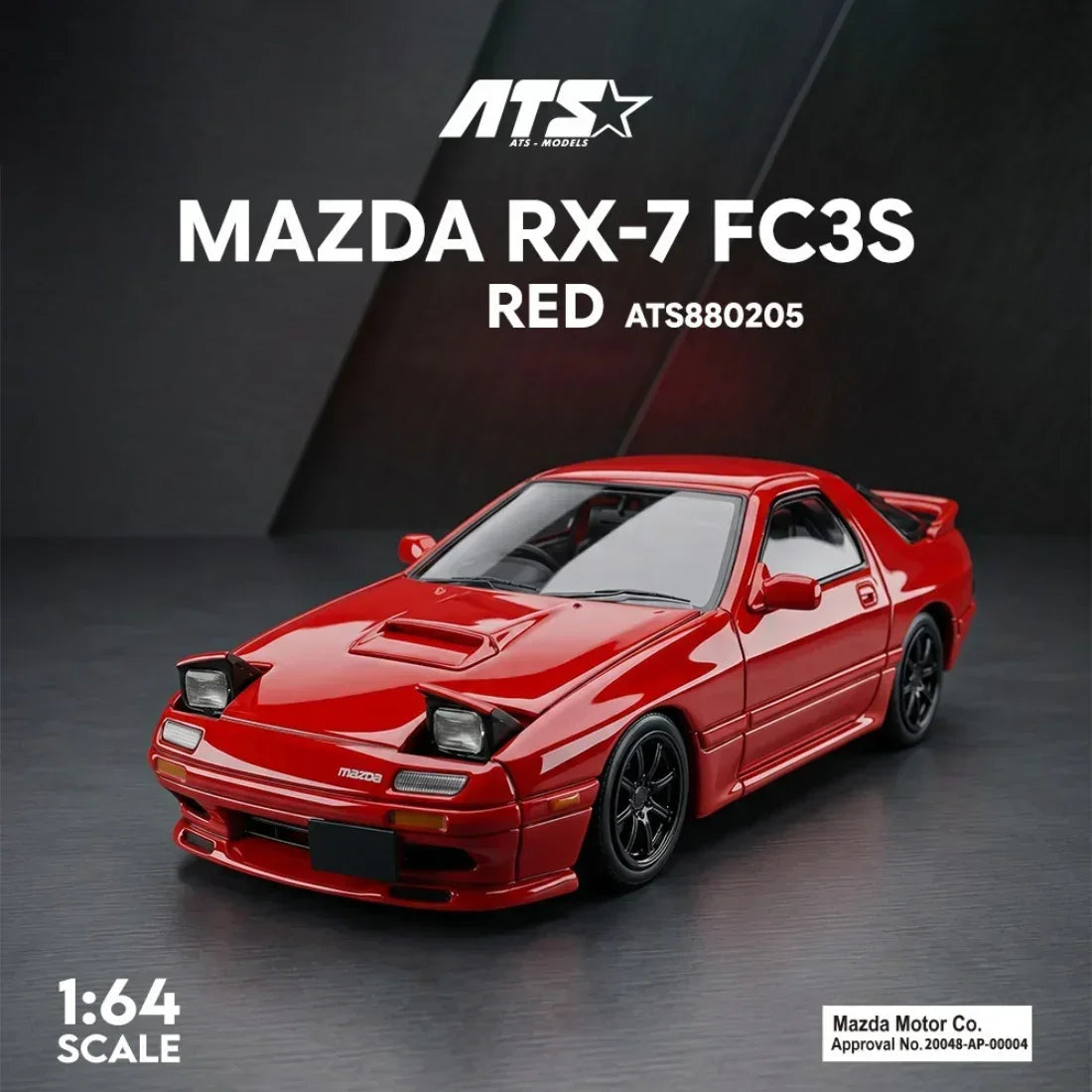 Premium scale diecast model car – *PRE-ORDER* MAZDA RX-7 FC3S, 1:64 Scale (Red) Collectible