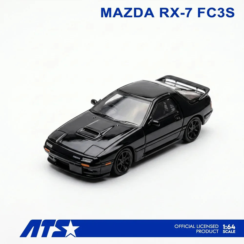 Premium scale diecast model car – *PRE-ORDER* MAZDA RX-7 FC3S, 1:64 Scale (Black) Collectible