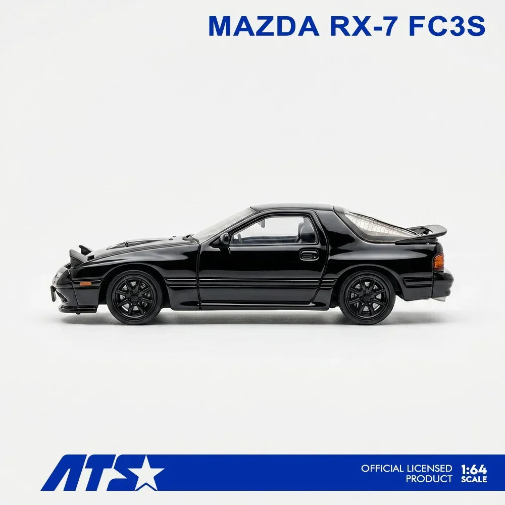 Premium scale diecast model car – *PRE-ORDER* MAZDA RX-7 FC3S, 1:64 Scale (Black) Collectible