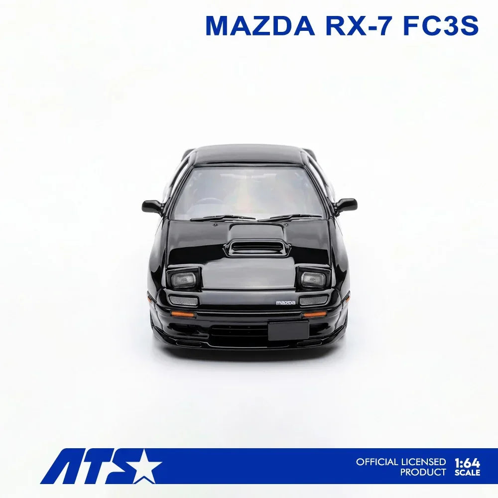 Premium scale diecast model car – *PRE-ORDER* MAZDA RX-7 FC3S, 1:64 Scale (Black) Collectible