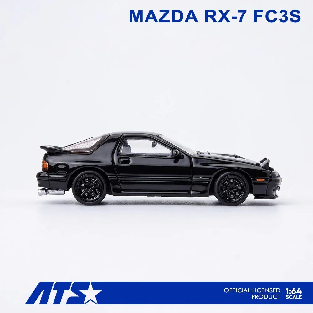 Premium scale diecast model car – *PRE-ORDER* MAZDA RX-7 FC3S, 1:64 Scale (Black) Collectible