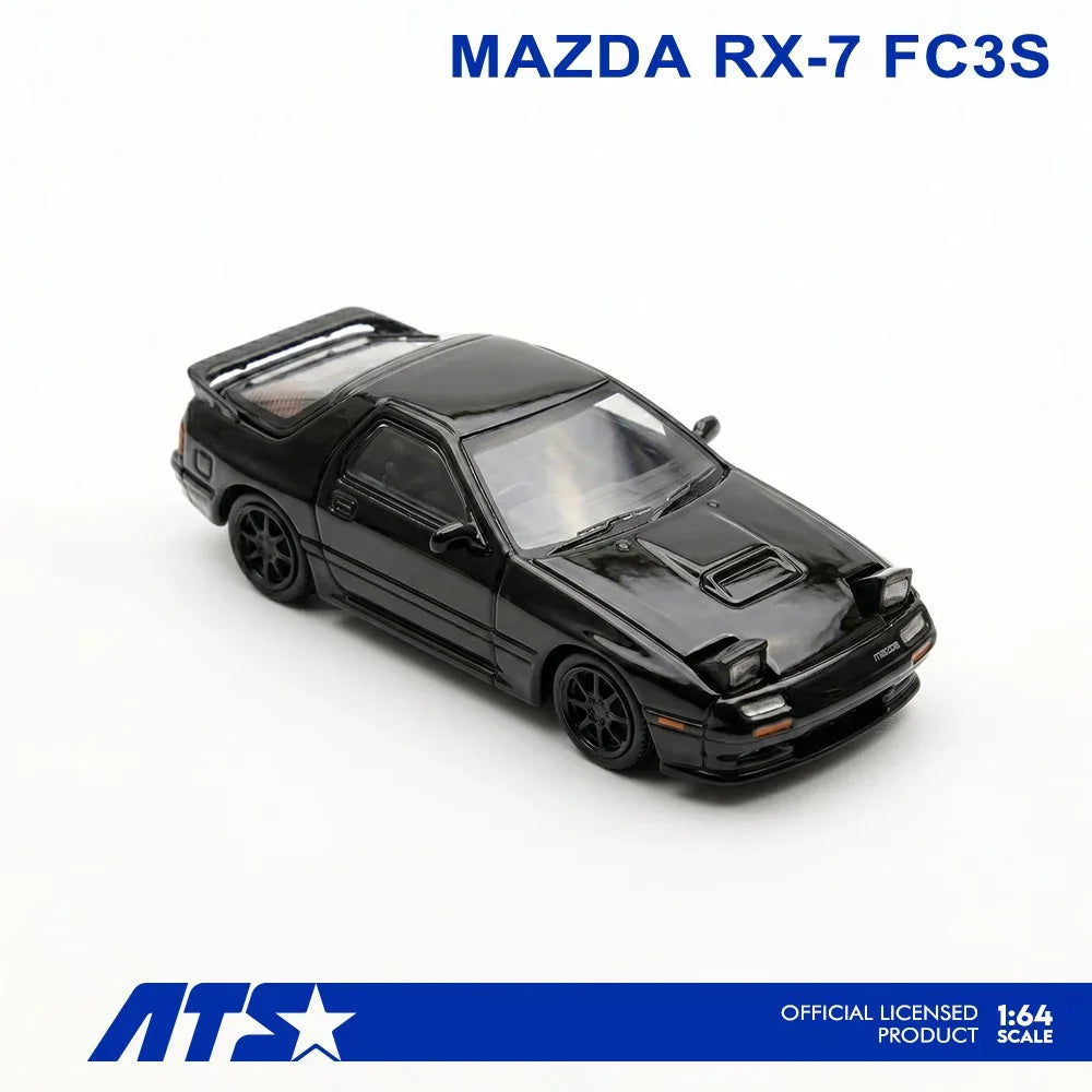 Premium scale diecast model car – *PRE-ORDER* MAZDA RX-7 FC3S, 1:64 Scale (Black) Collectible