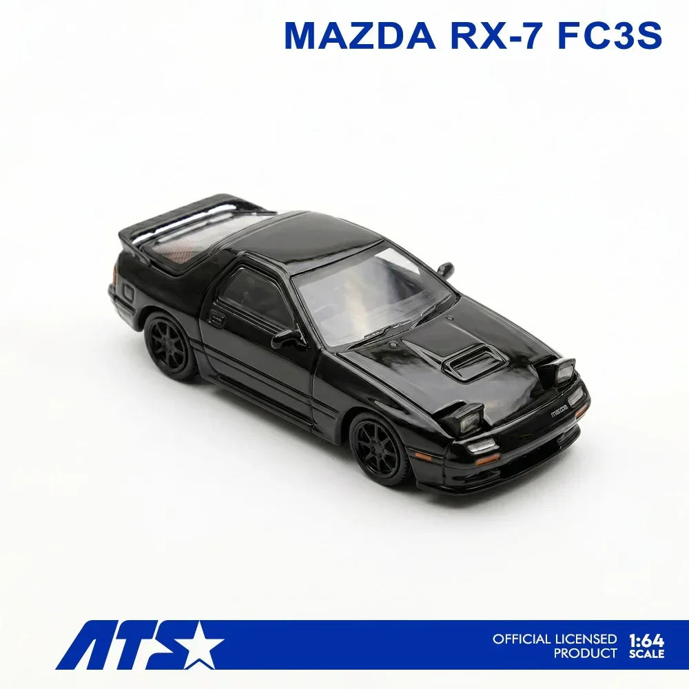 Premium scale diecast model car – *PRE-ORDER* MAZDA RX-7 FC3S, 1:64 Scale (Black) Collectible