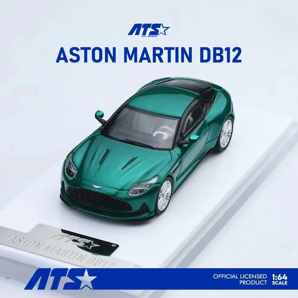 Premium scale diecast model car – *PRE-ORDER* Aston Martin DB12, 1:64 Scale (Metallic Green) Collectible