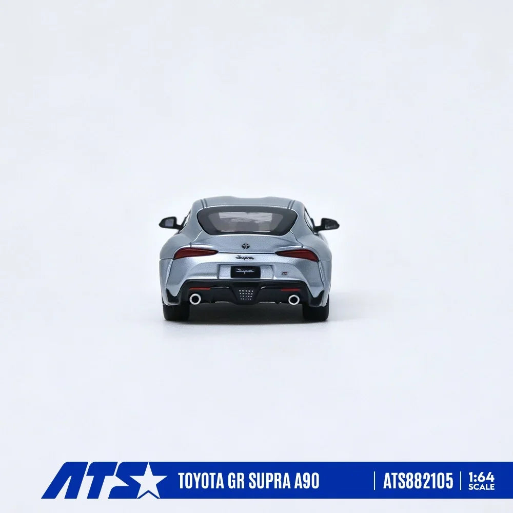 Premium scale diecast model car – *PRE-ORDER* Toyota GR SUPRA A90 - Matte, 1:64 Scale (Silver Blue) Collectible