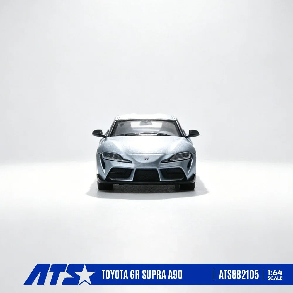 Premium scale diecast model car – *PRE-ORDER* Toyota GR SUPRA A90 - Matte, 1:64 Scale (Silver Blue) Collectible