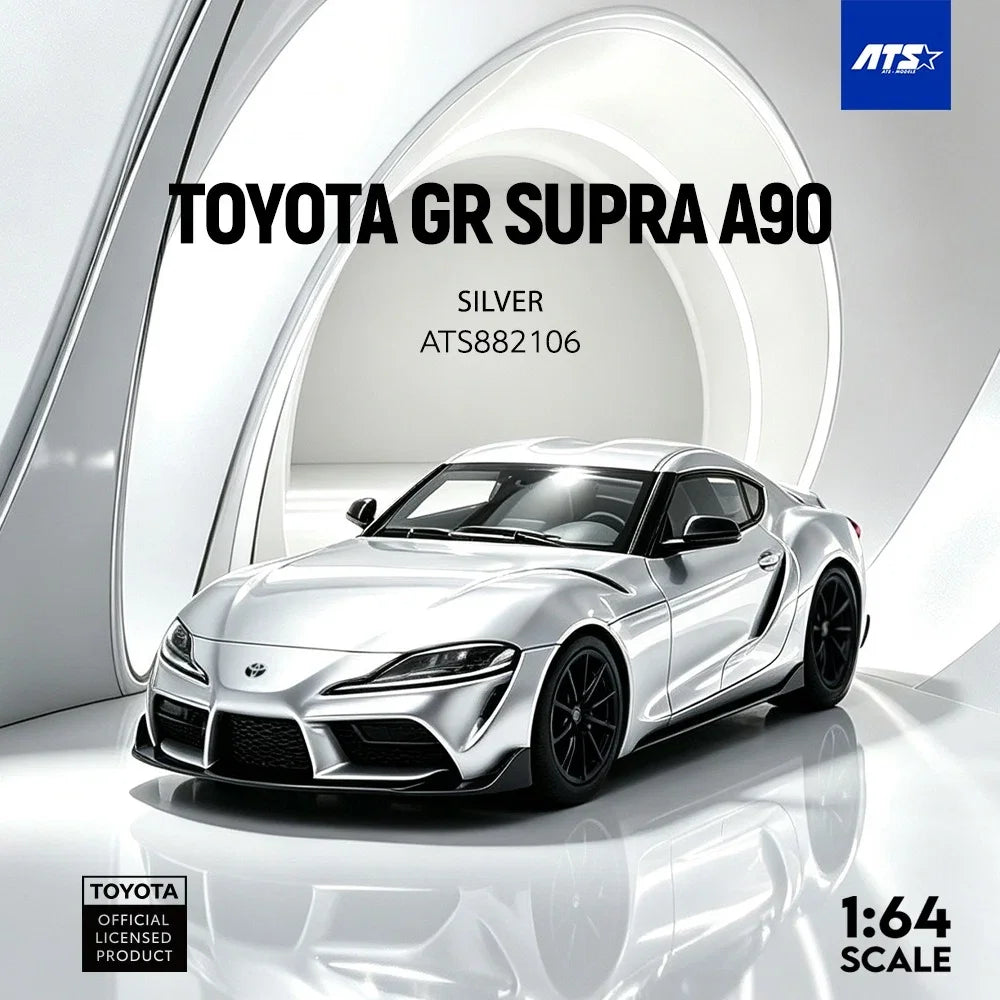 Premium scale diecast model car – *PRE-ORDER* Toyota GR SUPRA A90, 1:64 Scale (Silver) Collectible