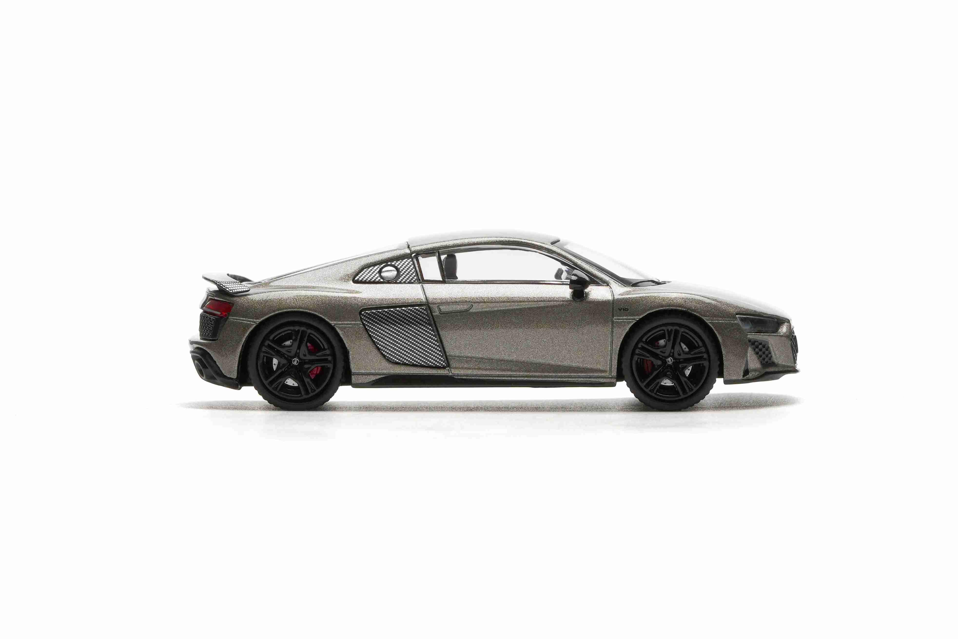 Premium scale diecast model car – AUDI R8 V10 Coupe Performance 2022, 1:64 Scale (Grey) Collectible