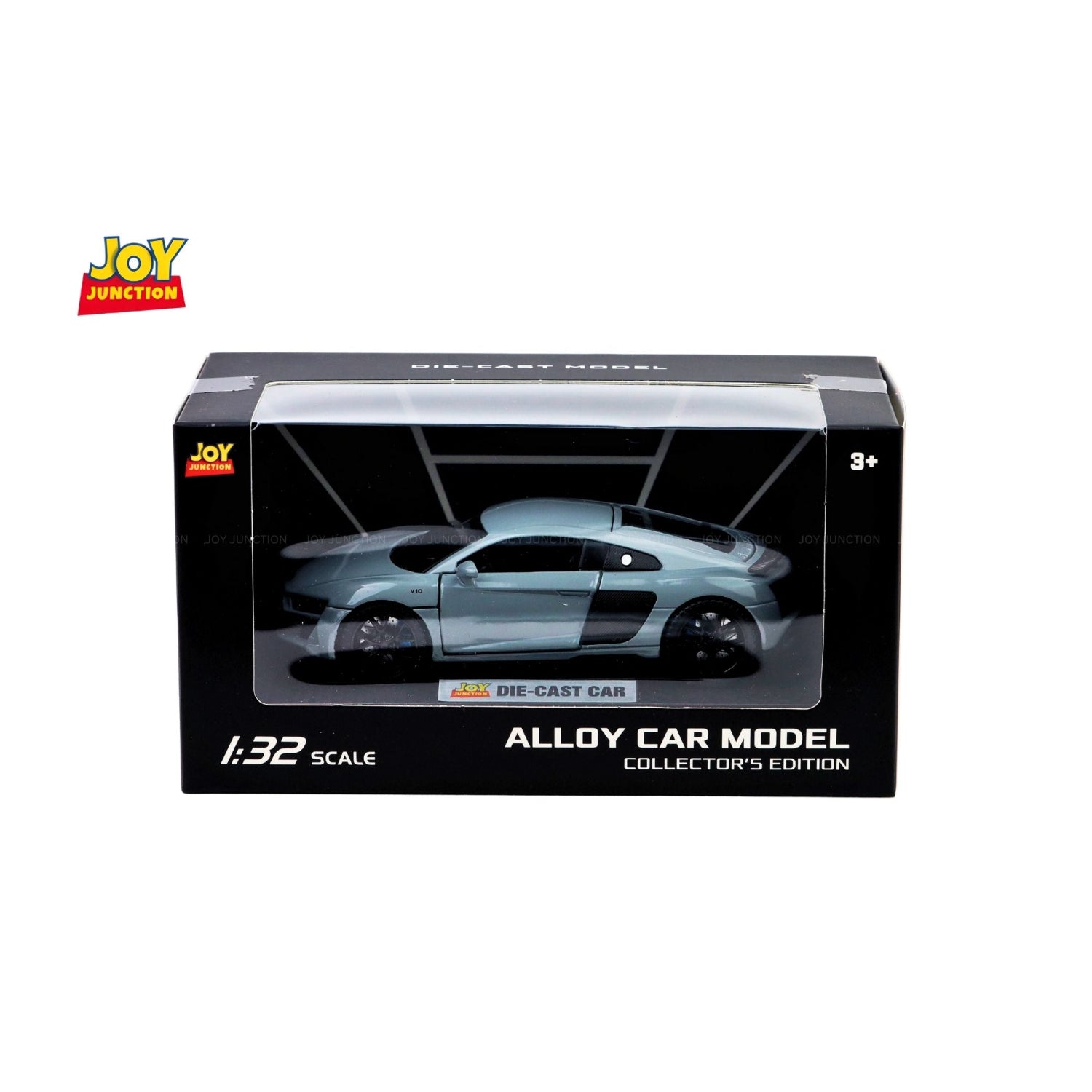 Audi R8 Pullback Toy Car - Light, Sound with Openable Doors, 1:32 Scale (Blue)