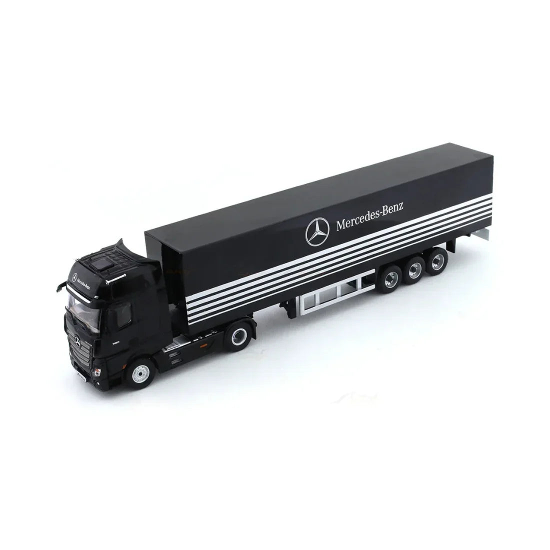Premium scale diecast model car – Mercedes-Benz Container Truck Classic Edition, 1:64 Scale (Black) Collectible